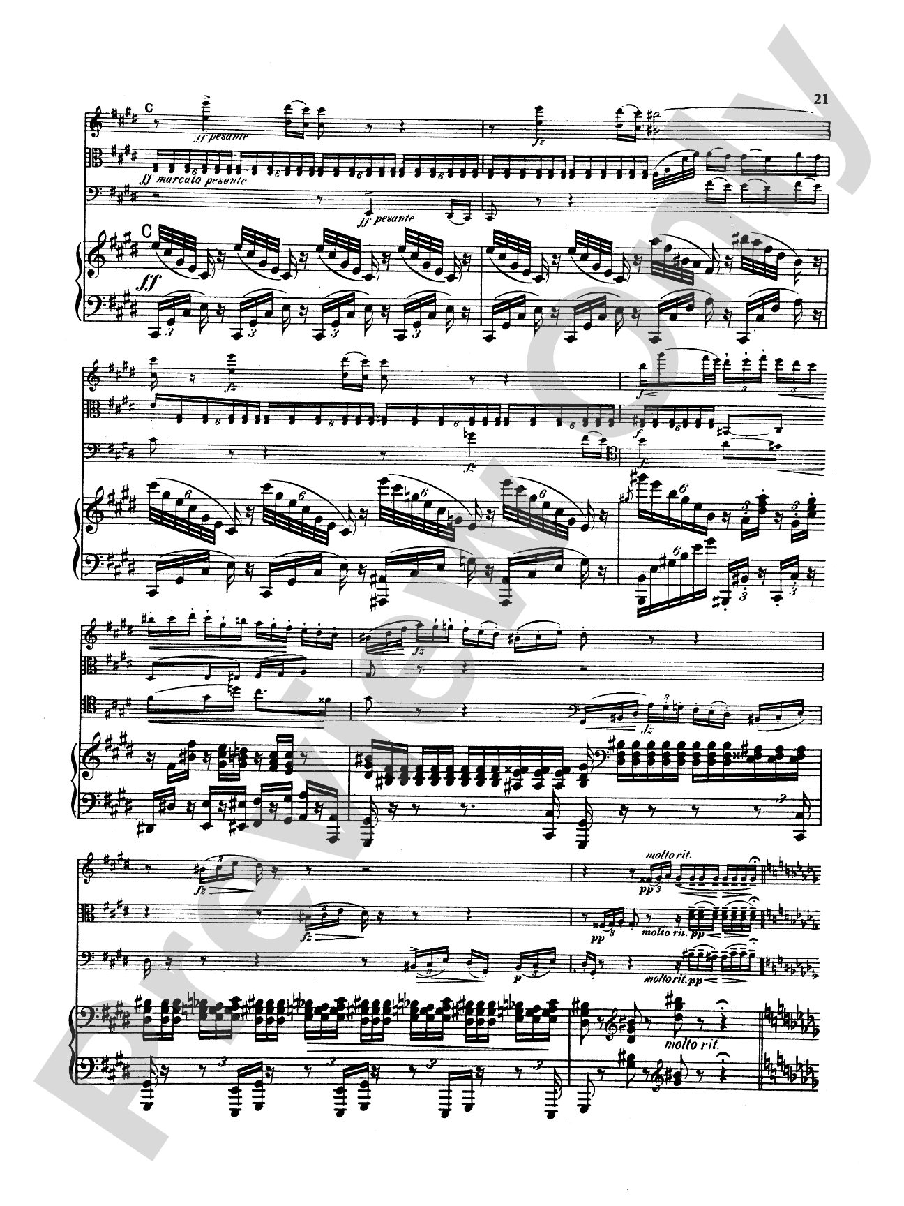 Dvorák: Quartet in E flat Major, Op. 87: Chamber Quartet Book