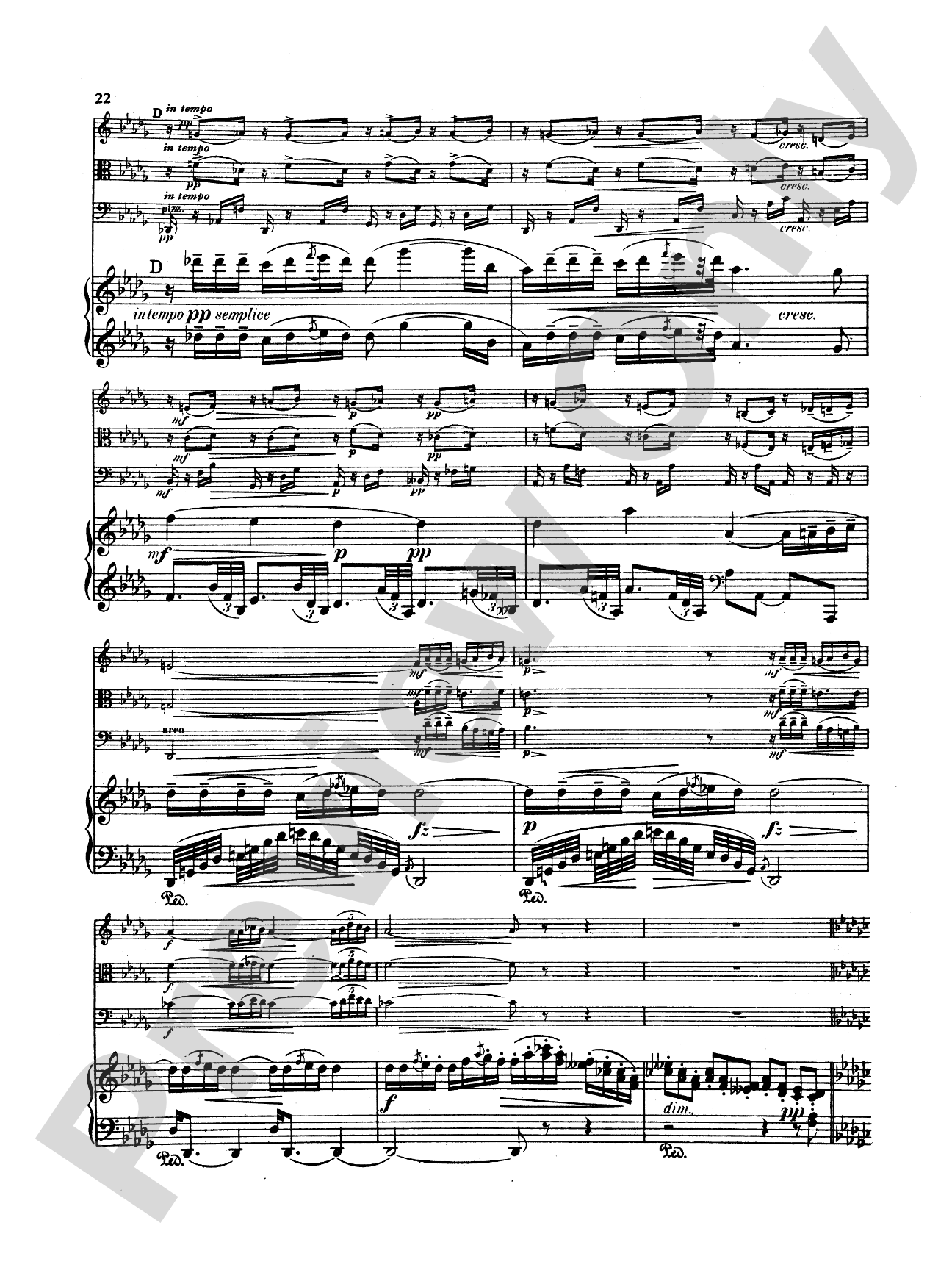 Dvorák: Quartet in E flat Major, Op. 87: Chamber Quartet Book