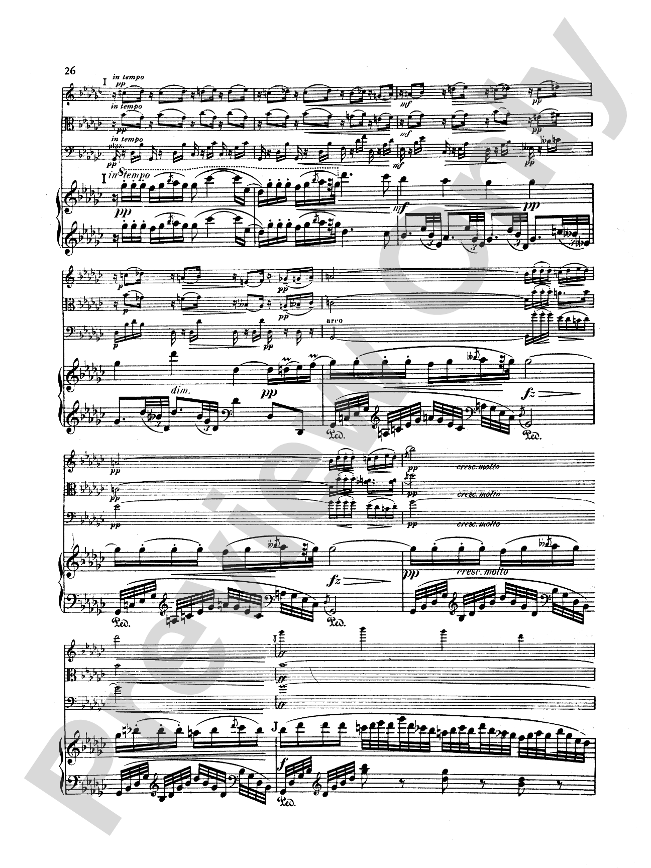 Dvorák: Quartet in E flat Major, Op. 87: Chamber Quartet Book