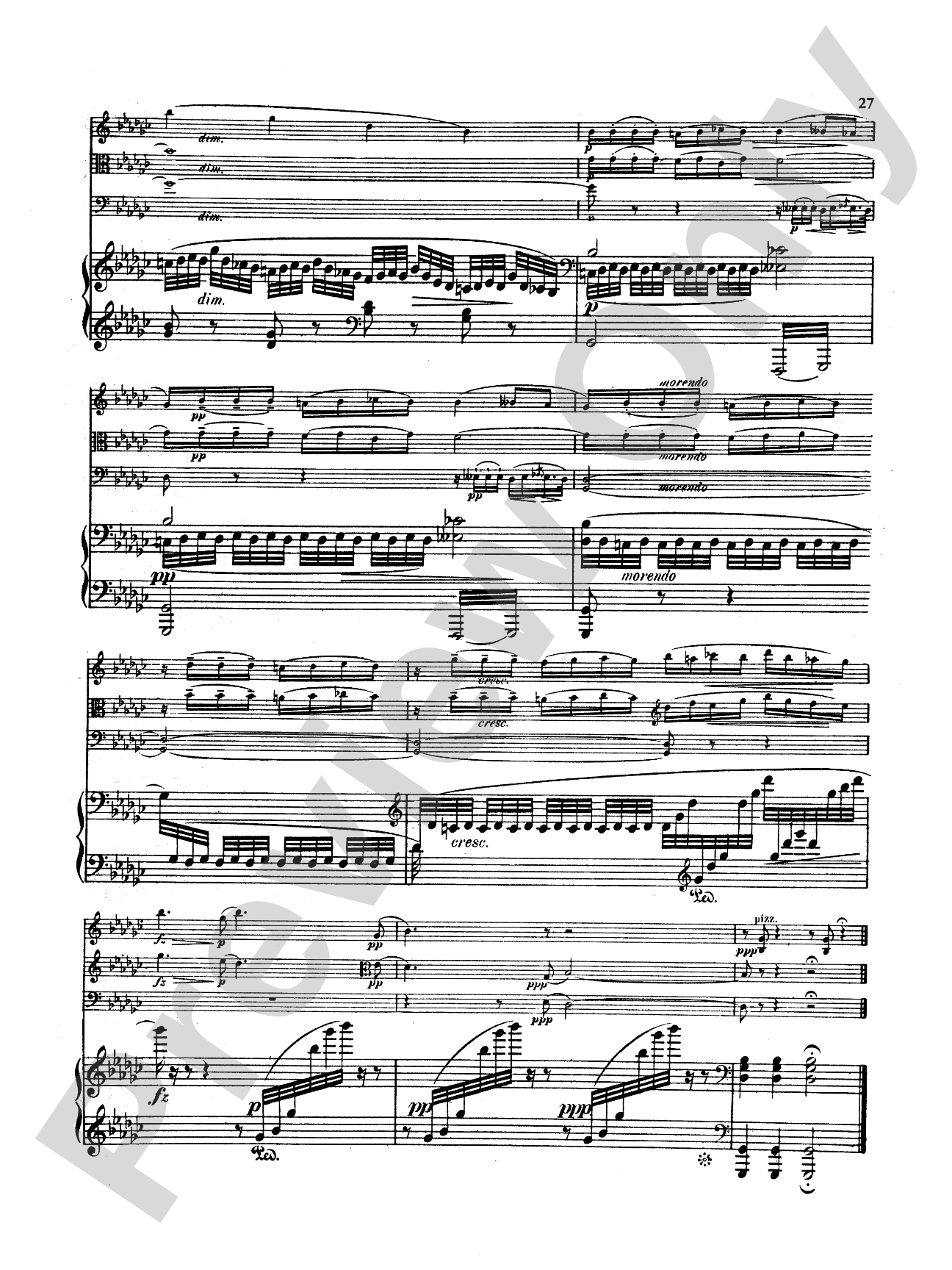 Dvorák: Quartet in E flat Major, Op. 87: Chamber Quartet Book