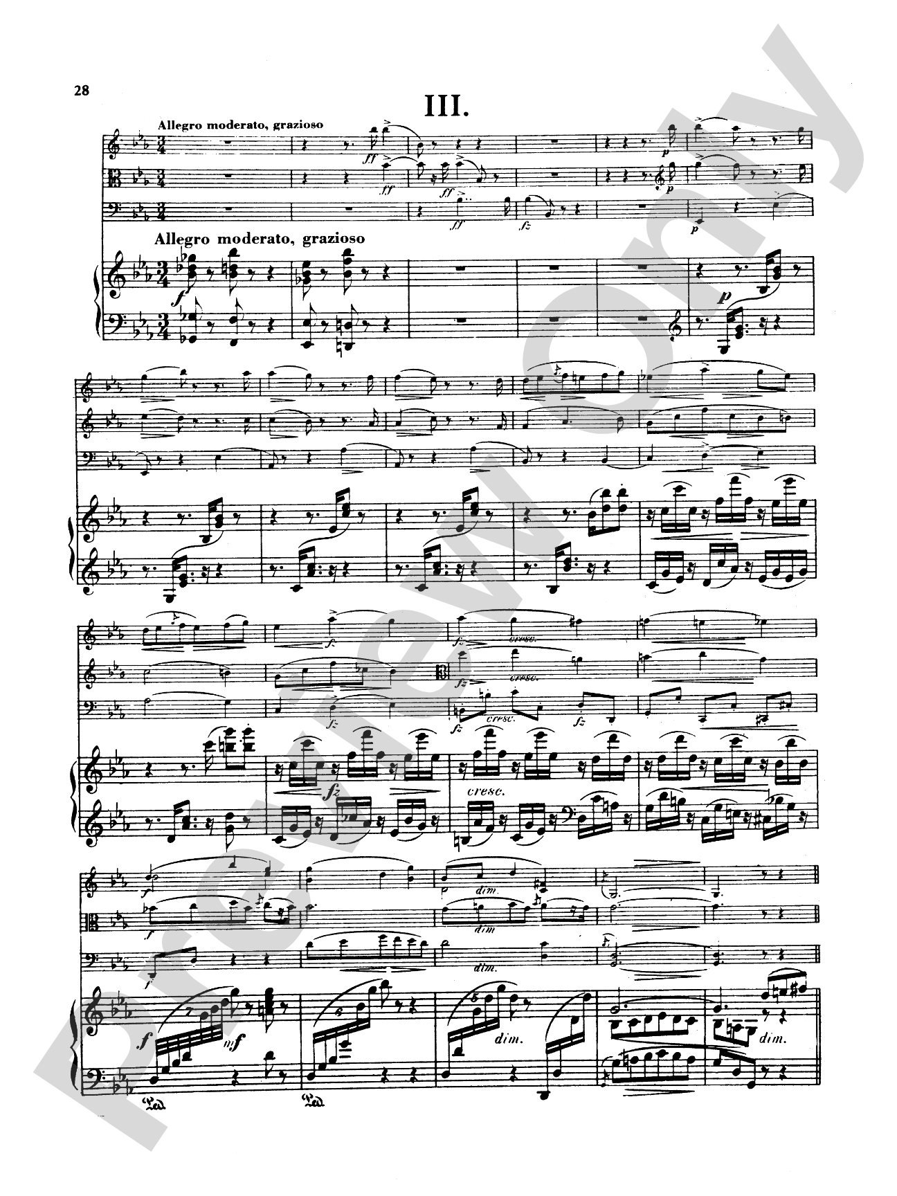 Dvorák: Quartet in E flat Major, Op. 87: Chamber Quartet Book