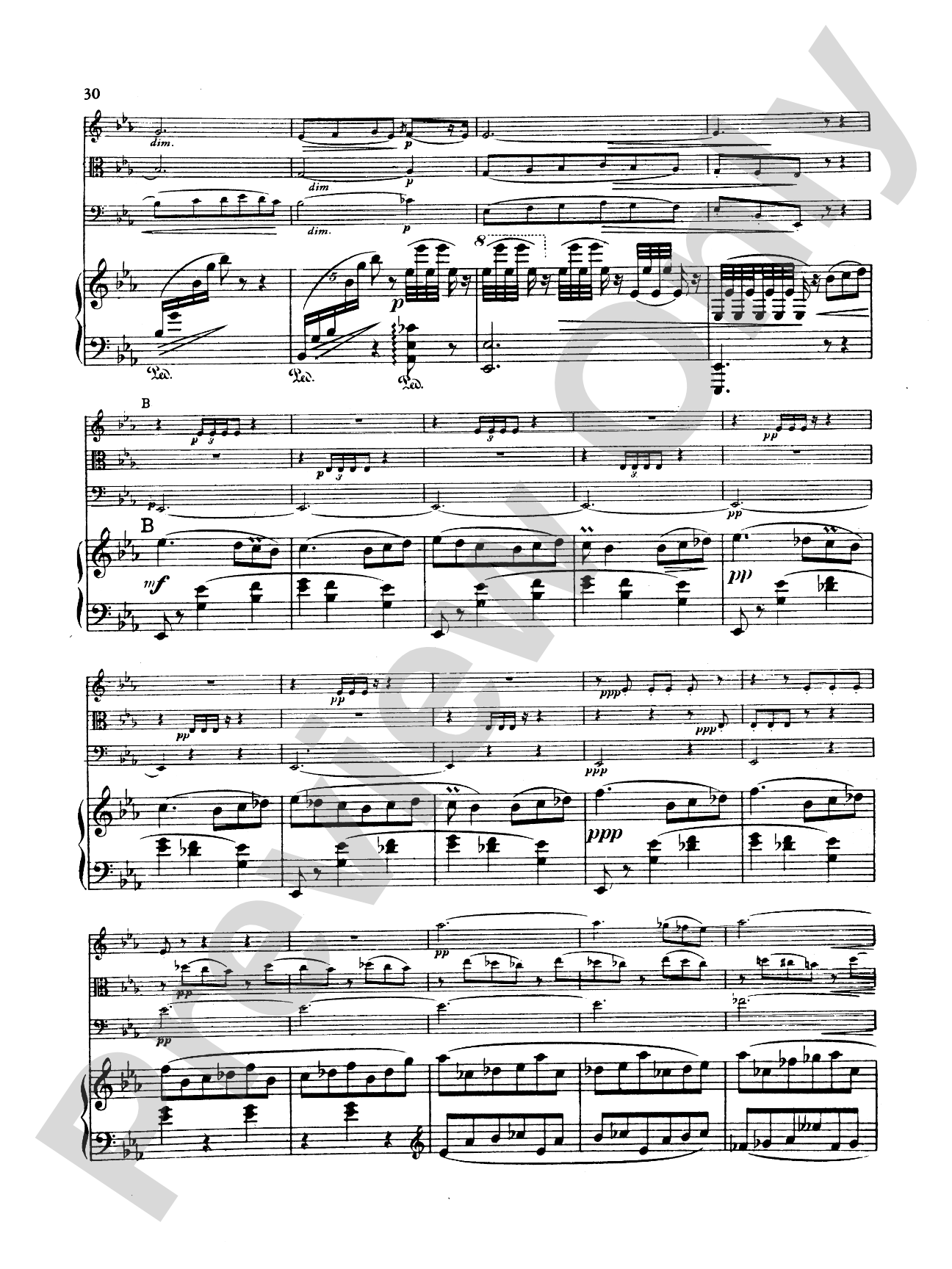 Dvorák: Quartet in E flat Major, Op. 87: Chamber Quartet Book