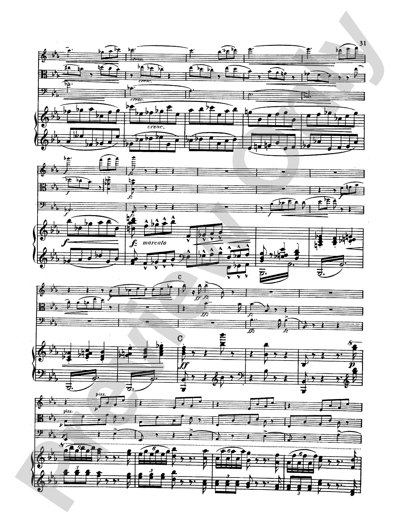 Dvorák: Quartet in E flat Major, Op. 87: Chamber Quartet Book