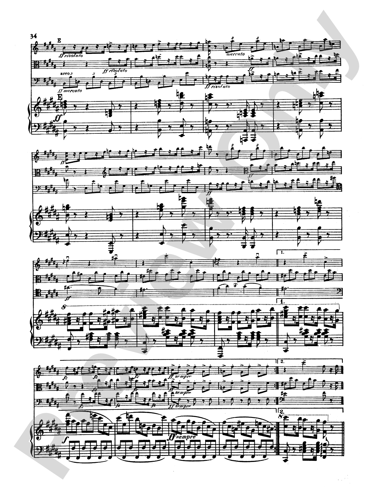 Dvorák: Quartet in E flat Major, Op. 87: Chamber Quartet Book