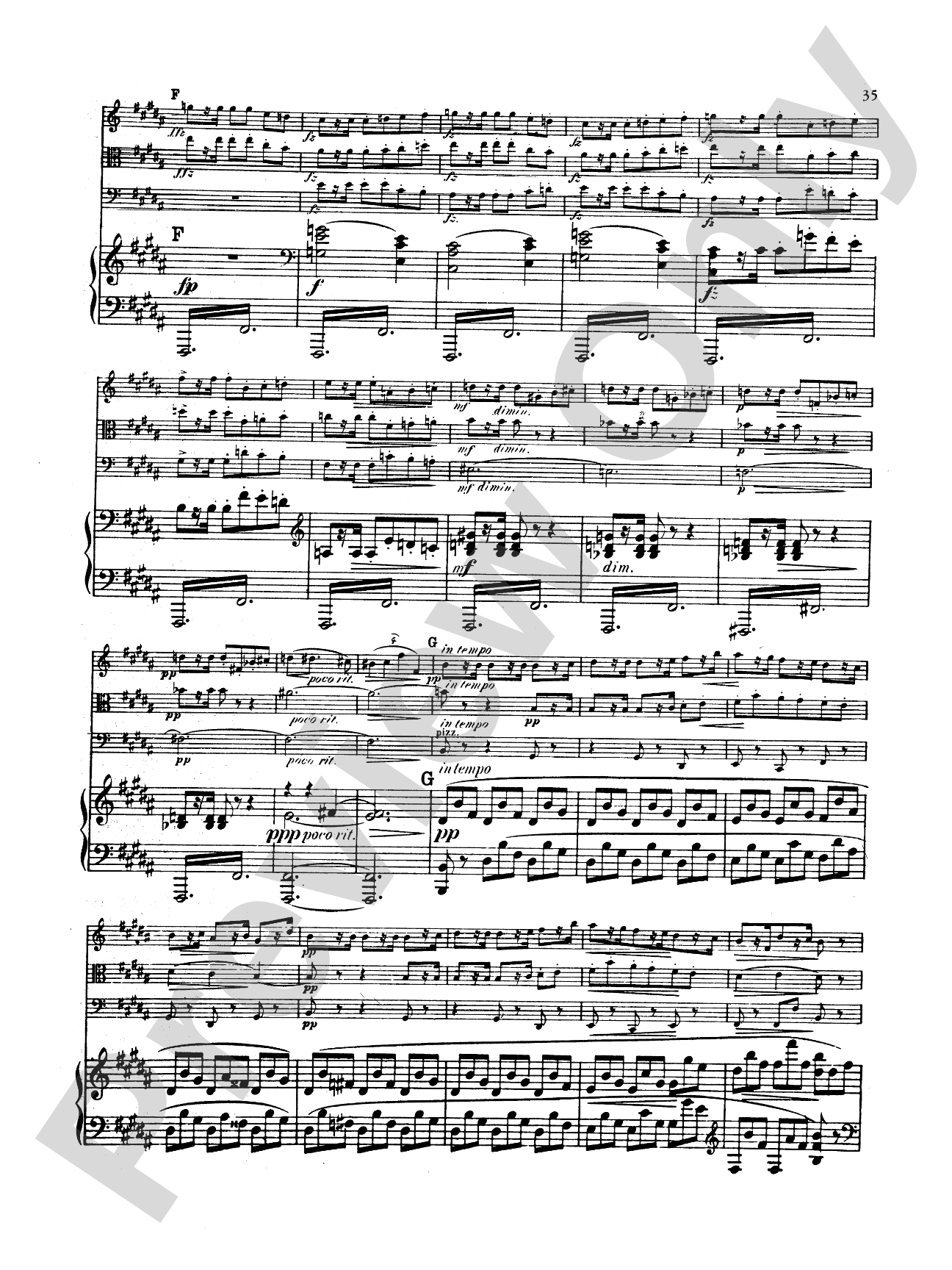 Dvorák: Quartet in E flat Major, Op. 87: Chamber Quartet Book