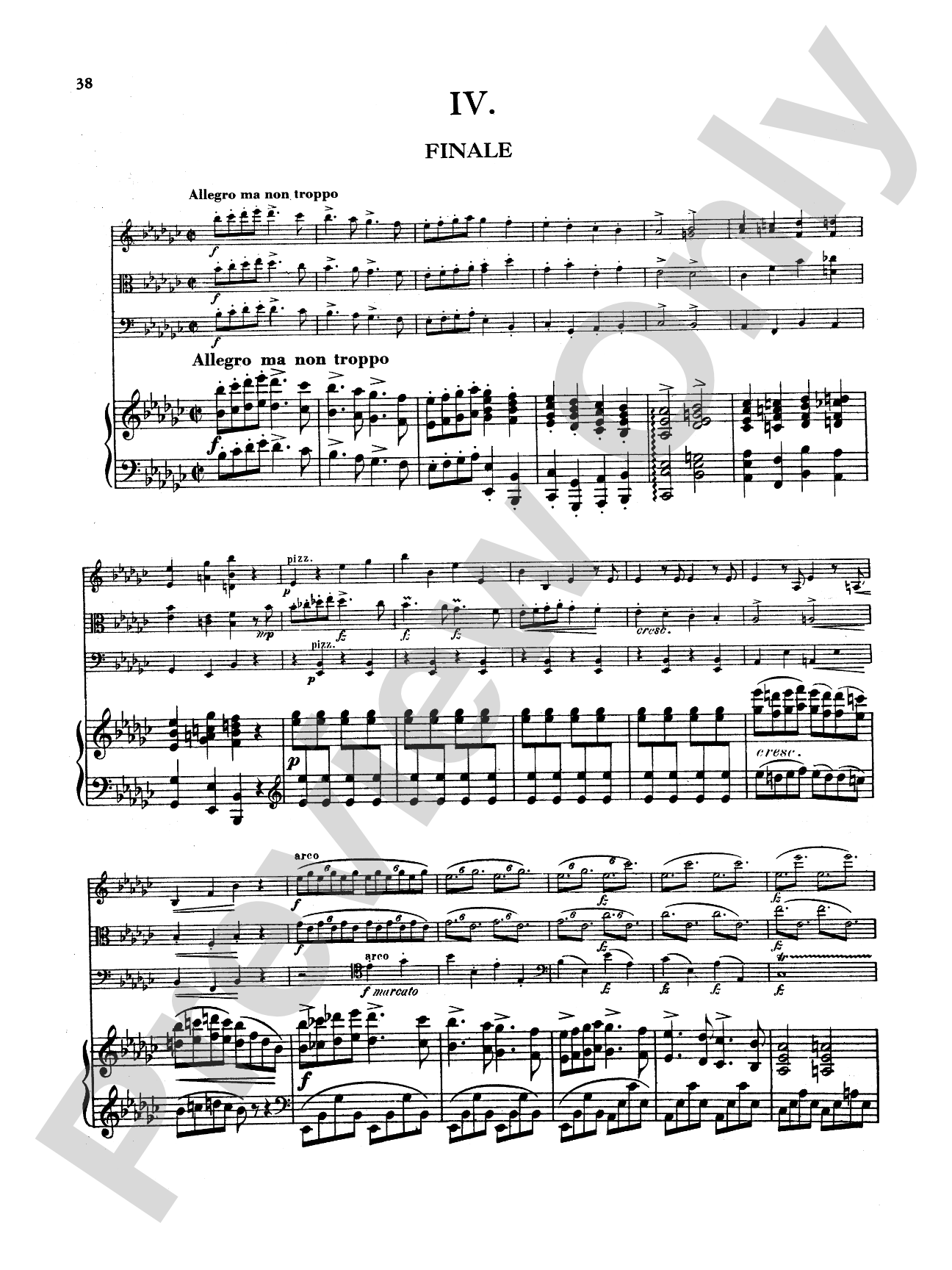 Dvorák: Quartet in E flat Major, Op. 87: Chamber Quartet Book