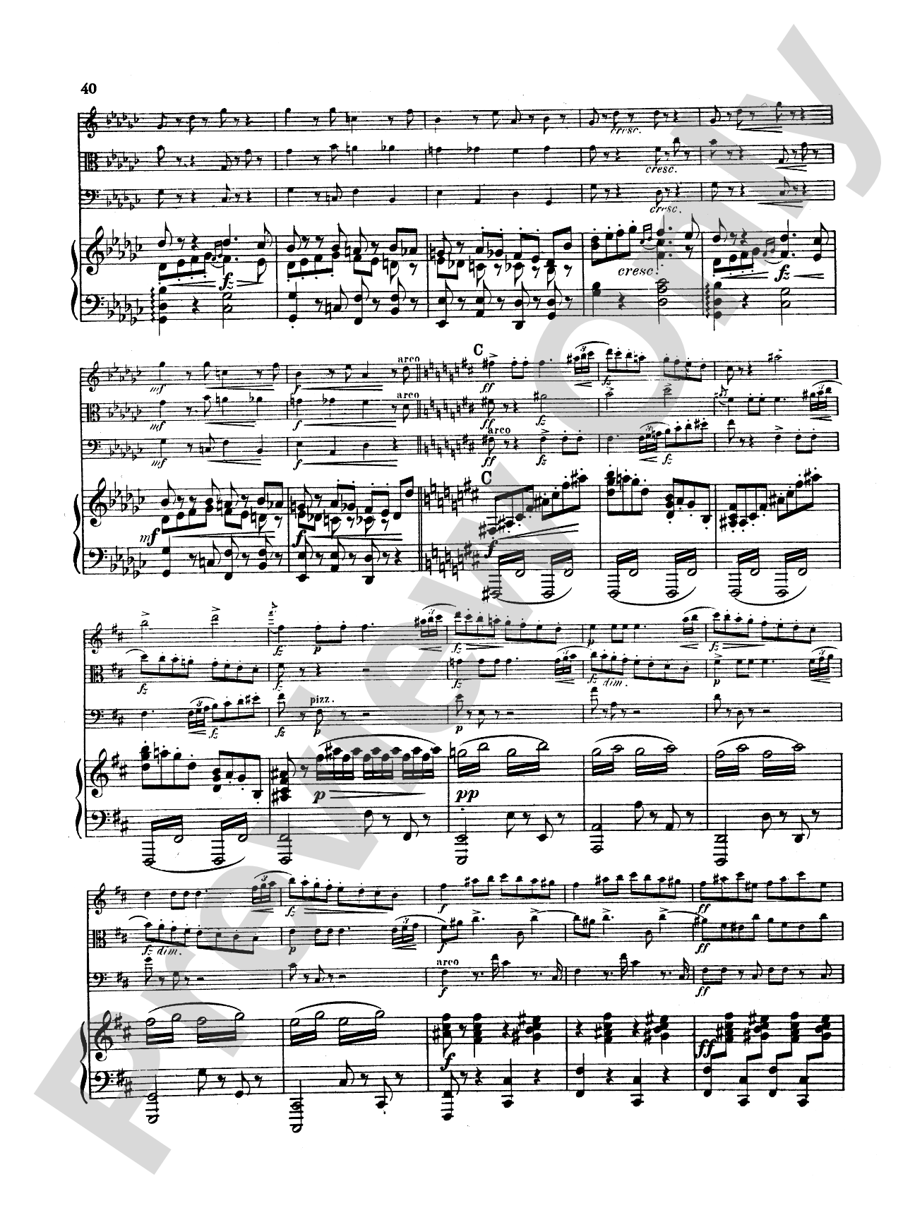 Dvorák: Quartet in E flat Major, Op. 87: Chamber Quartet Book