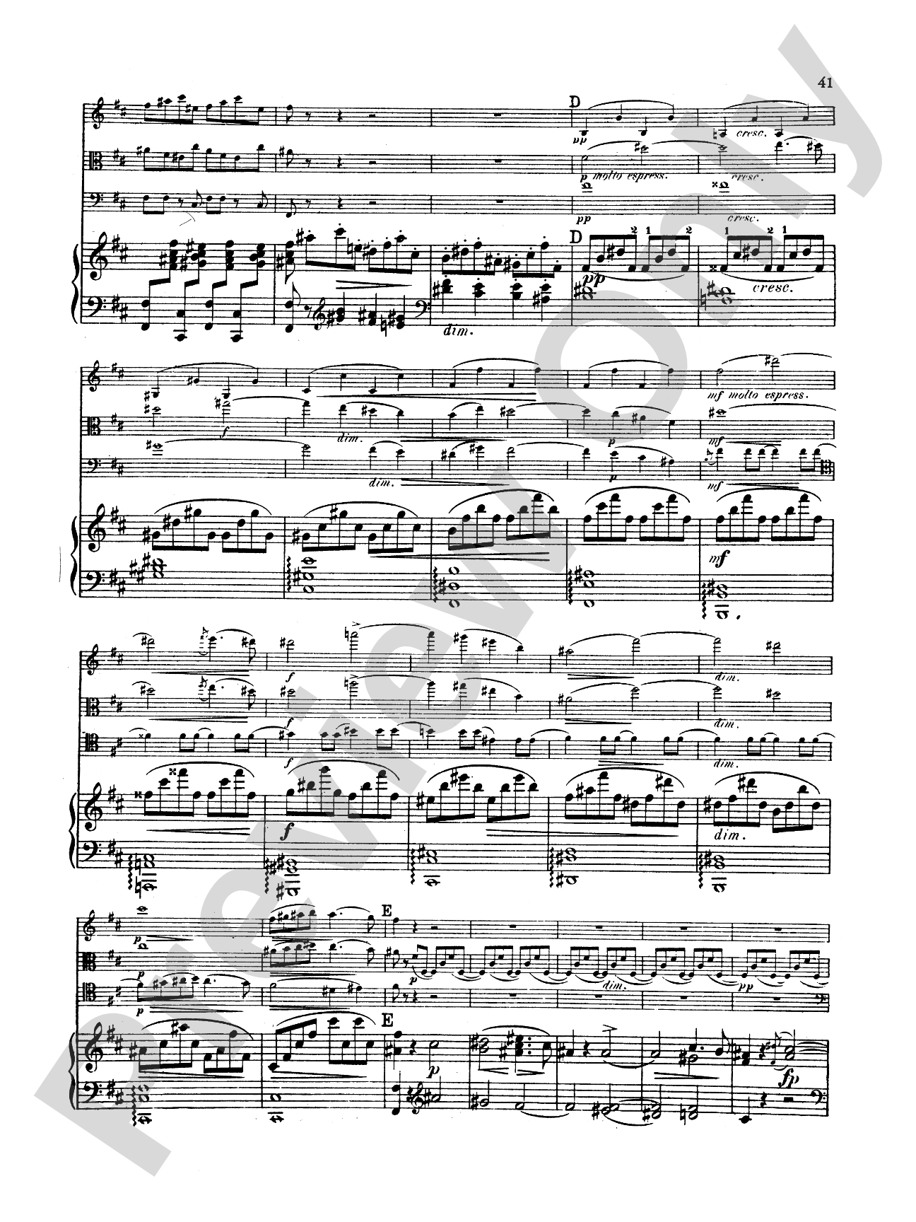 Dvorák: Quartet in E flat Major, Op. 87: Chamber Quartet Book