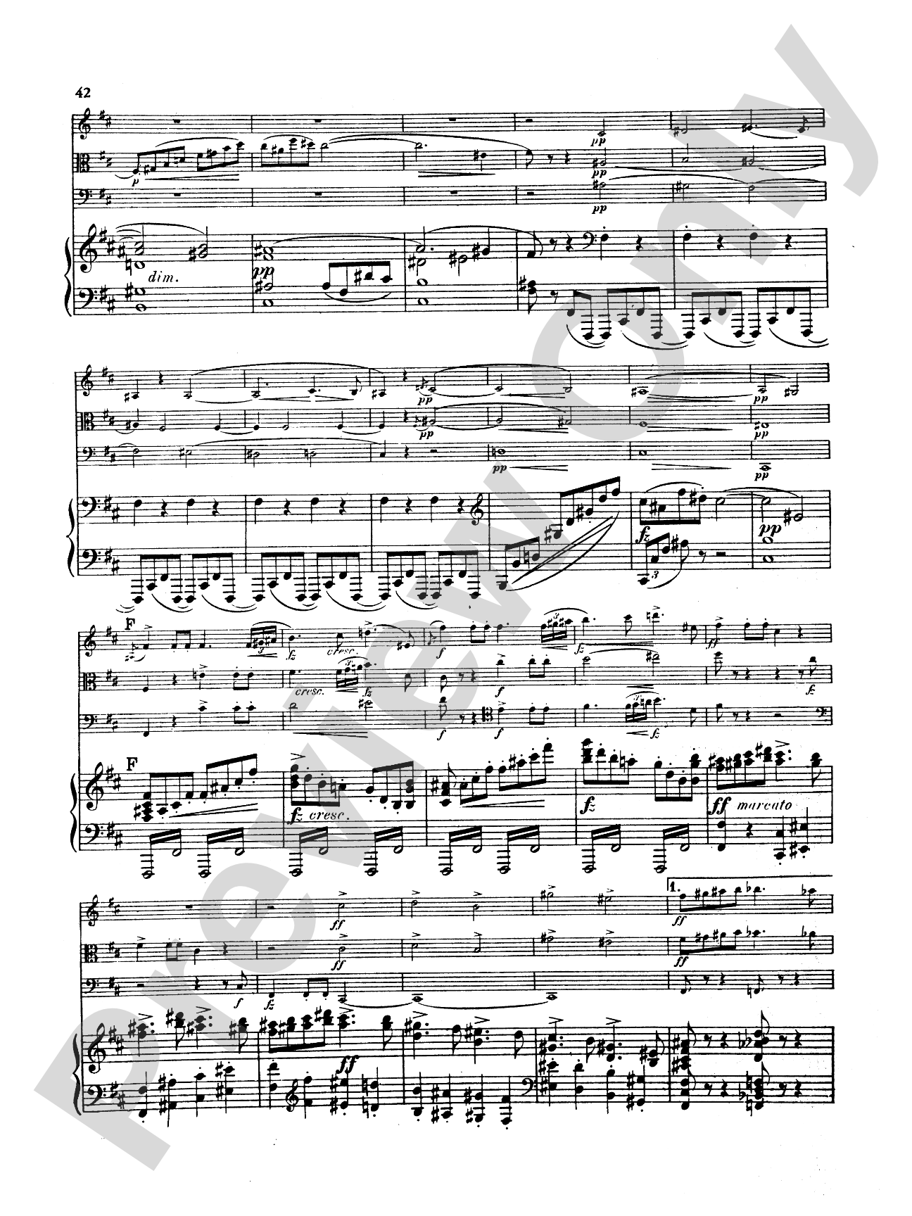Dvorák: Quartet in E flat Major, Op. 87: Chamber Quartet Book