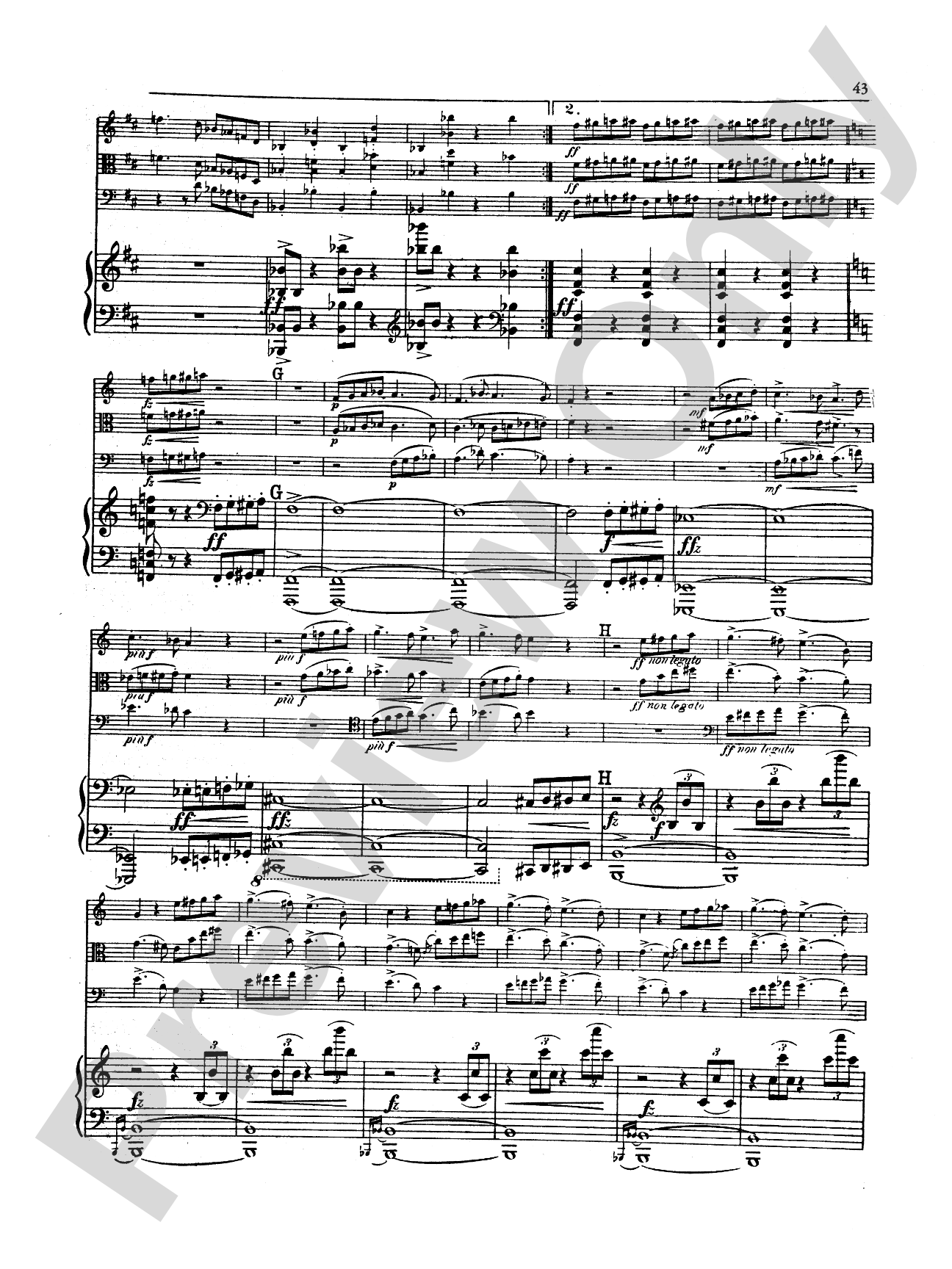 Dvorák: Quartet in E flat Major, Op. 87: Chamber Quartet Book