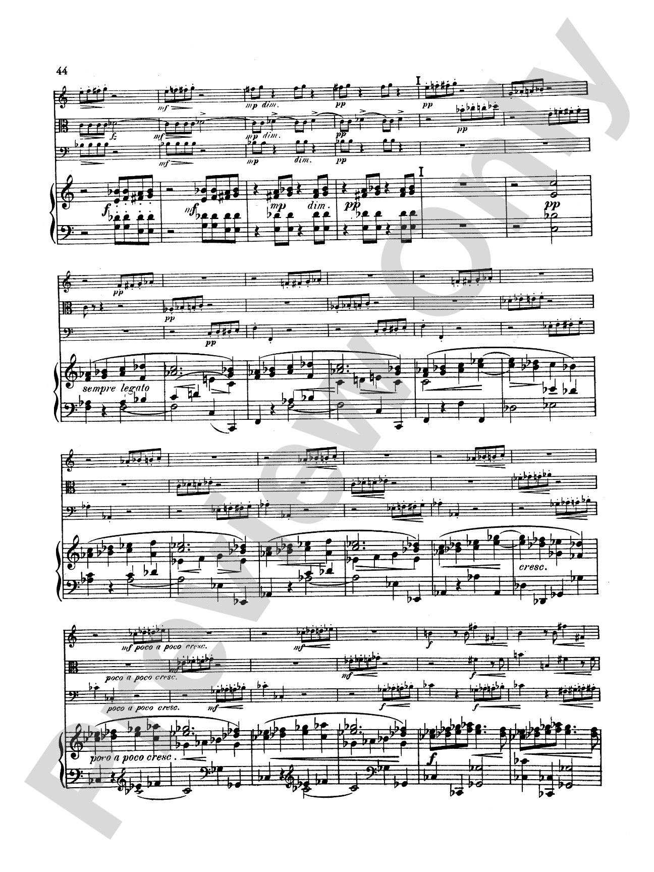 Dvorák: Quartet in E flat Major, Op. 87: Chamber Quartet Book