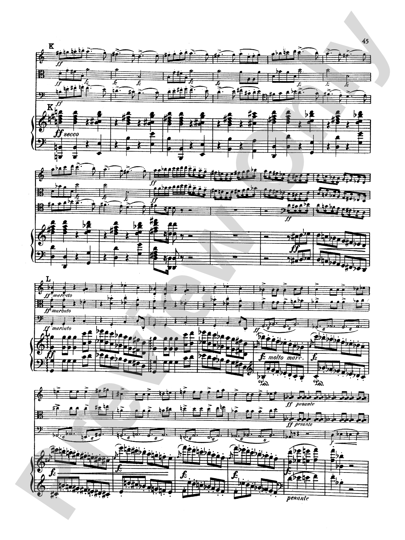 Dvorák: Quartet in E flat Major, Op. 87: Chamber Quartet Book