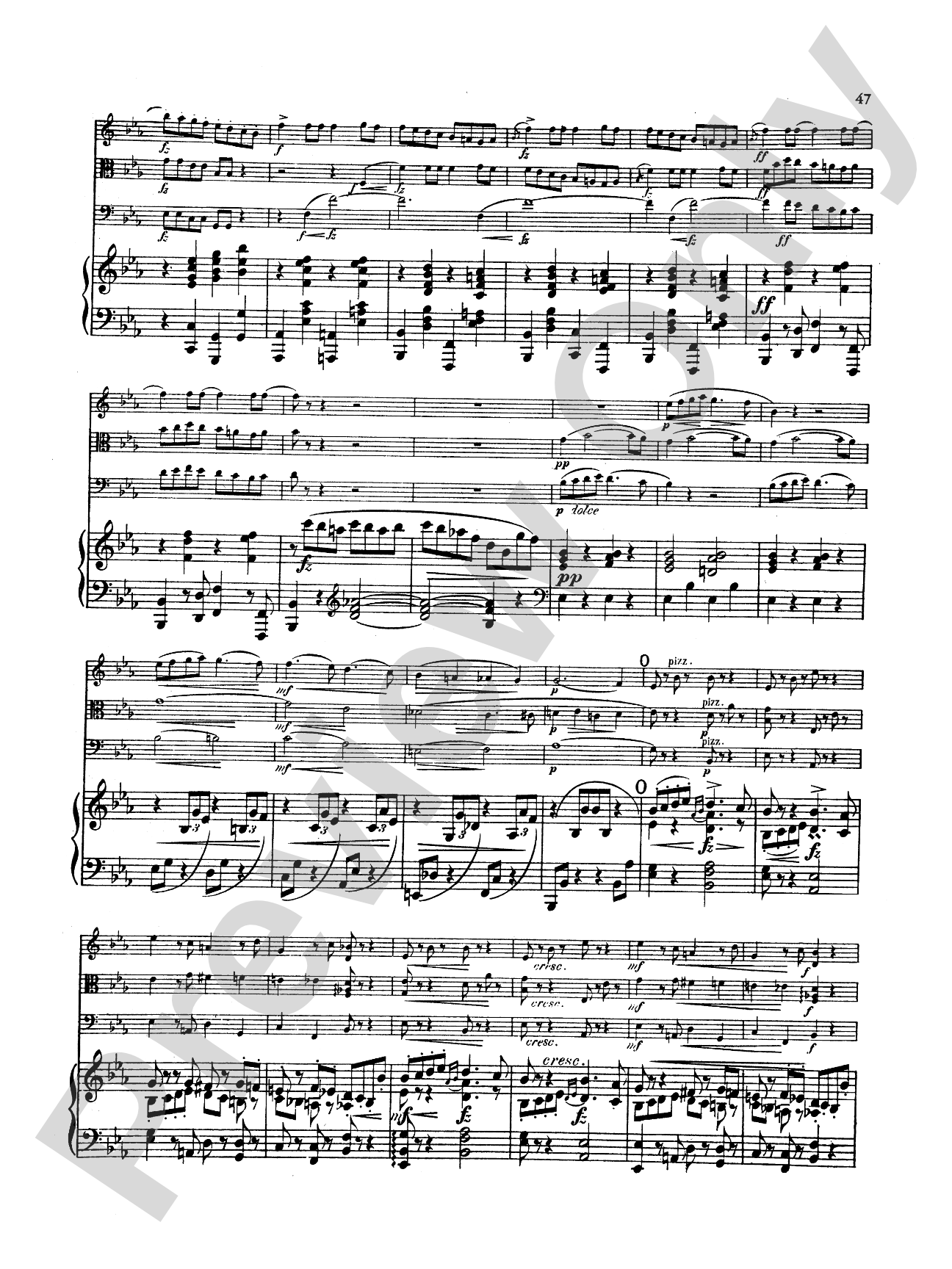 Dvorák: Quartet in E flat Major, Op. 87: Chamber Quartet Book