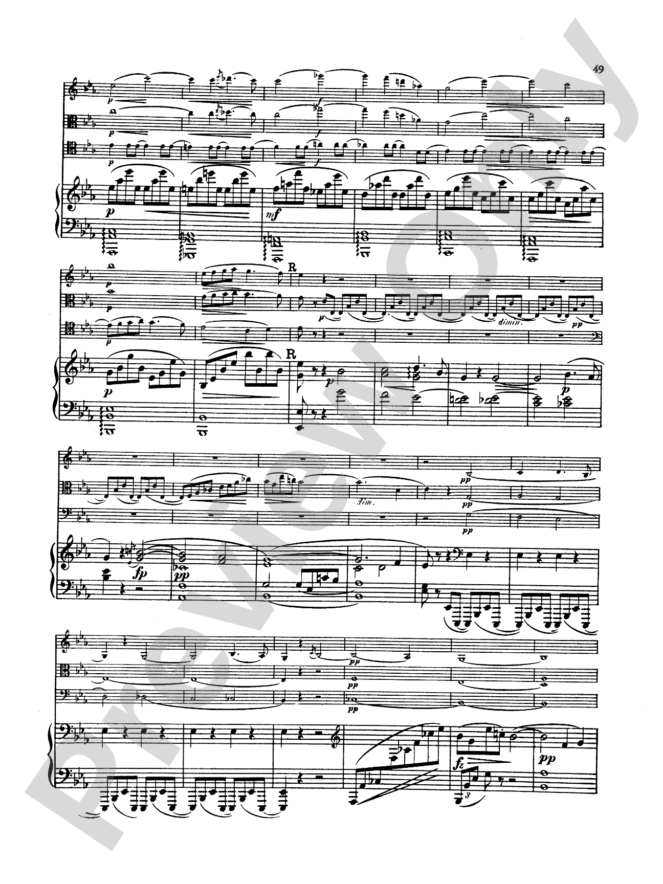 Dvorák: Quartet in E flat Major, Op. 87: Chamber Quartet Book