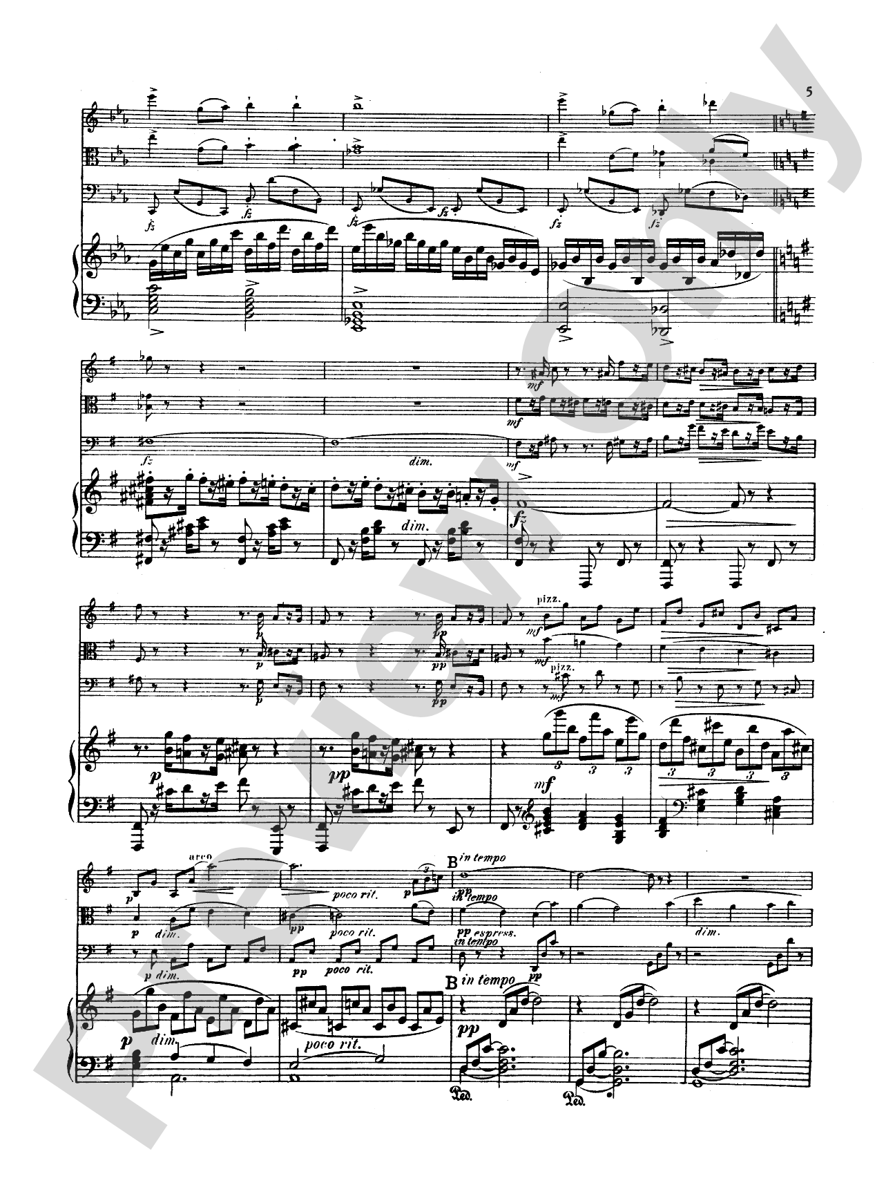 Dvorák: Quartet in E flat Major, Op. 87: Chamber Quartet Book