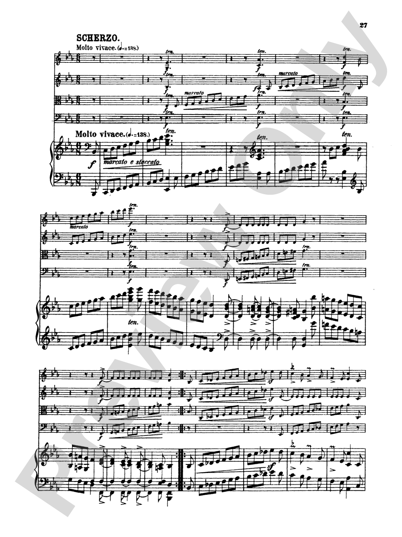 Schumann: Quintet in E flat Major, Op. 44: String Quintet Book