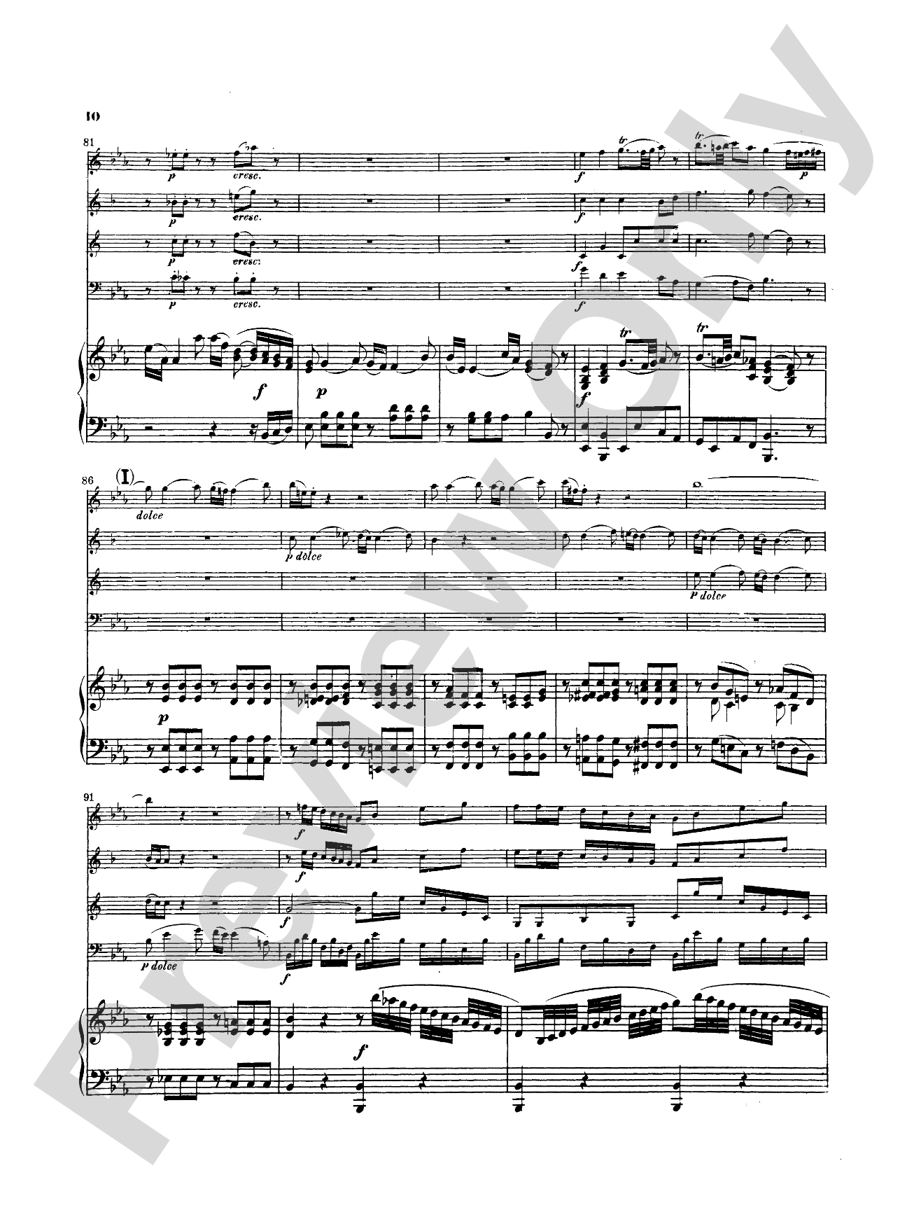 Mozart: Quintet, in E flat Major (K. 454): Chamber Quintet Book