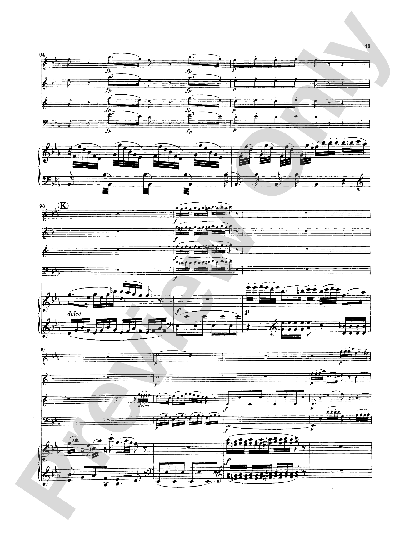 Mozart: Quintet, in E flat Major (K. 454): Chamber Quintet Book