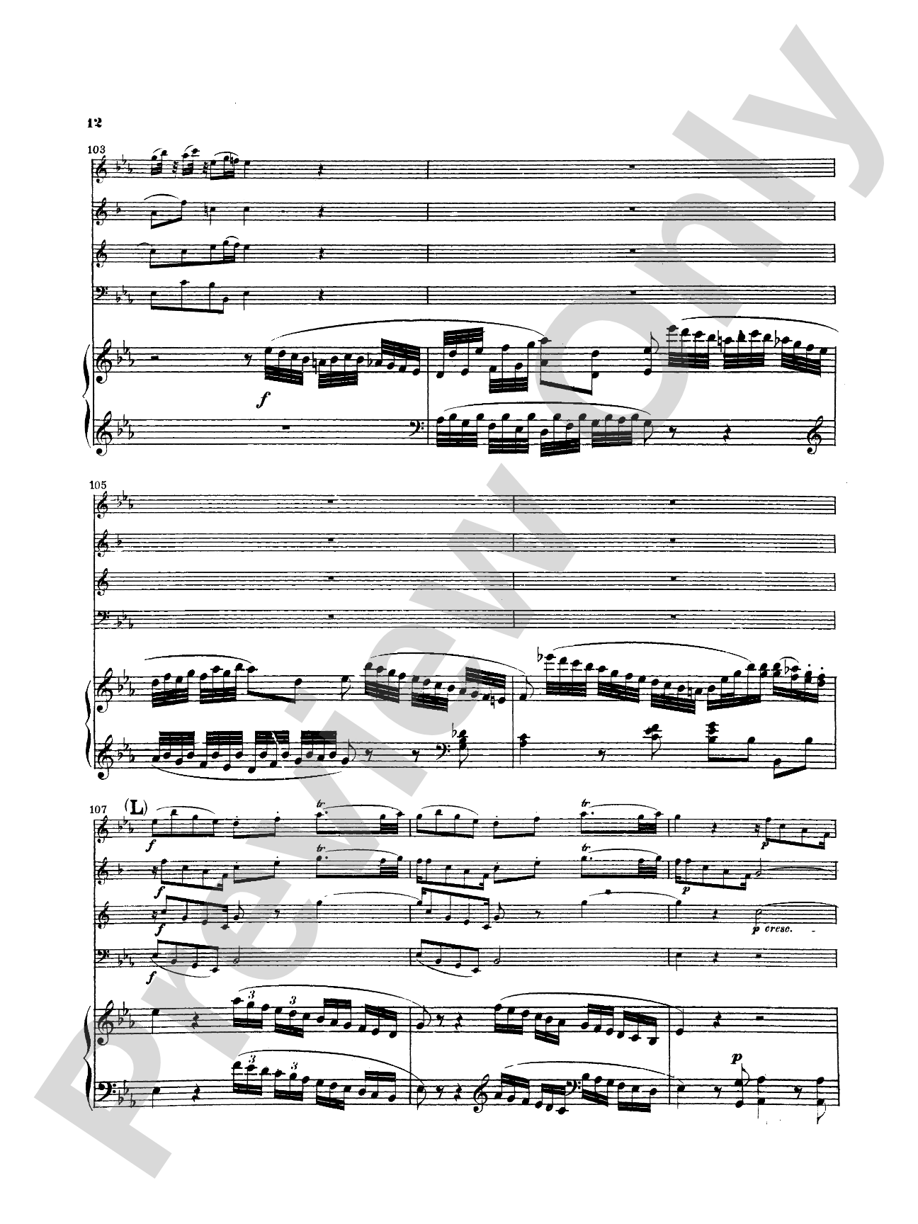 Mozart: Quintet, in E flat Major (K. 454): Chamber Quintet Book