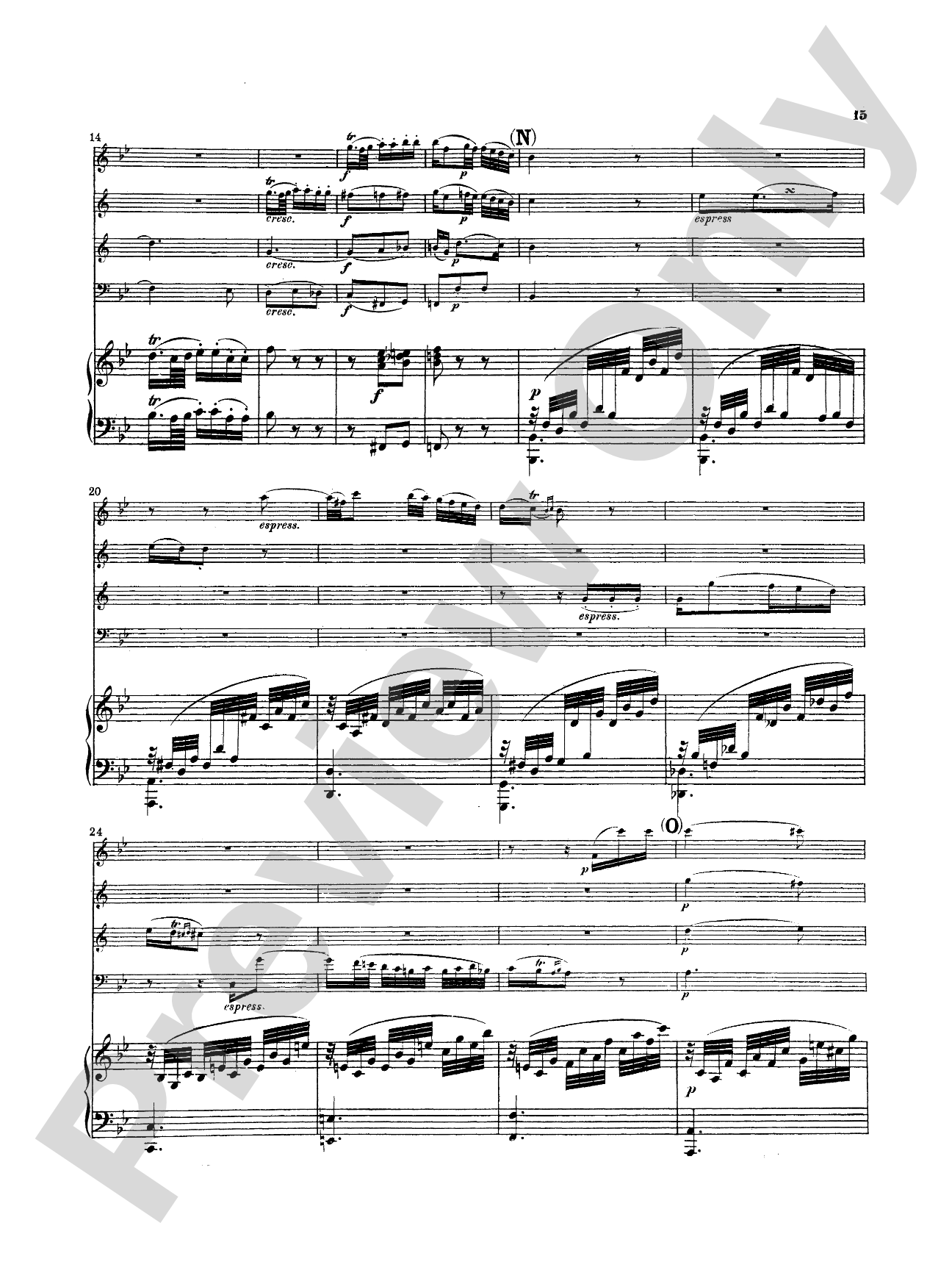 Mozart: Quintet, in E flat Major (K. 454): Chamber Quintet Book