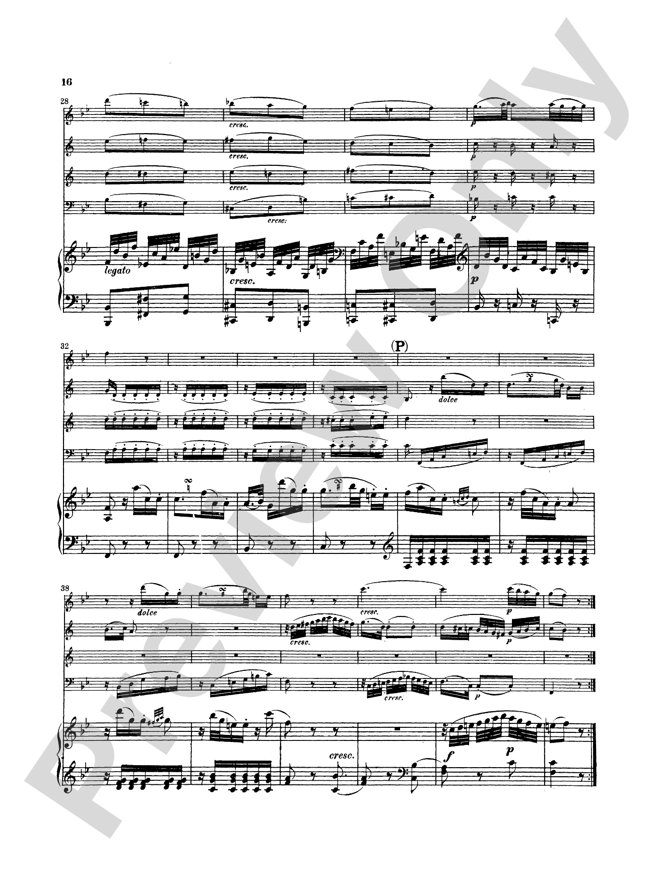 Mozart: Quintet, in E flat Major (K. 454): Chamber Quintet Book