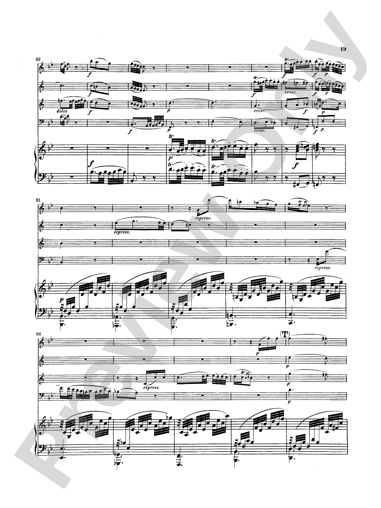 Mozart: Quintet, in E flat Major (K. 454): Chamber Quintet Book
