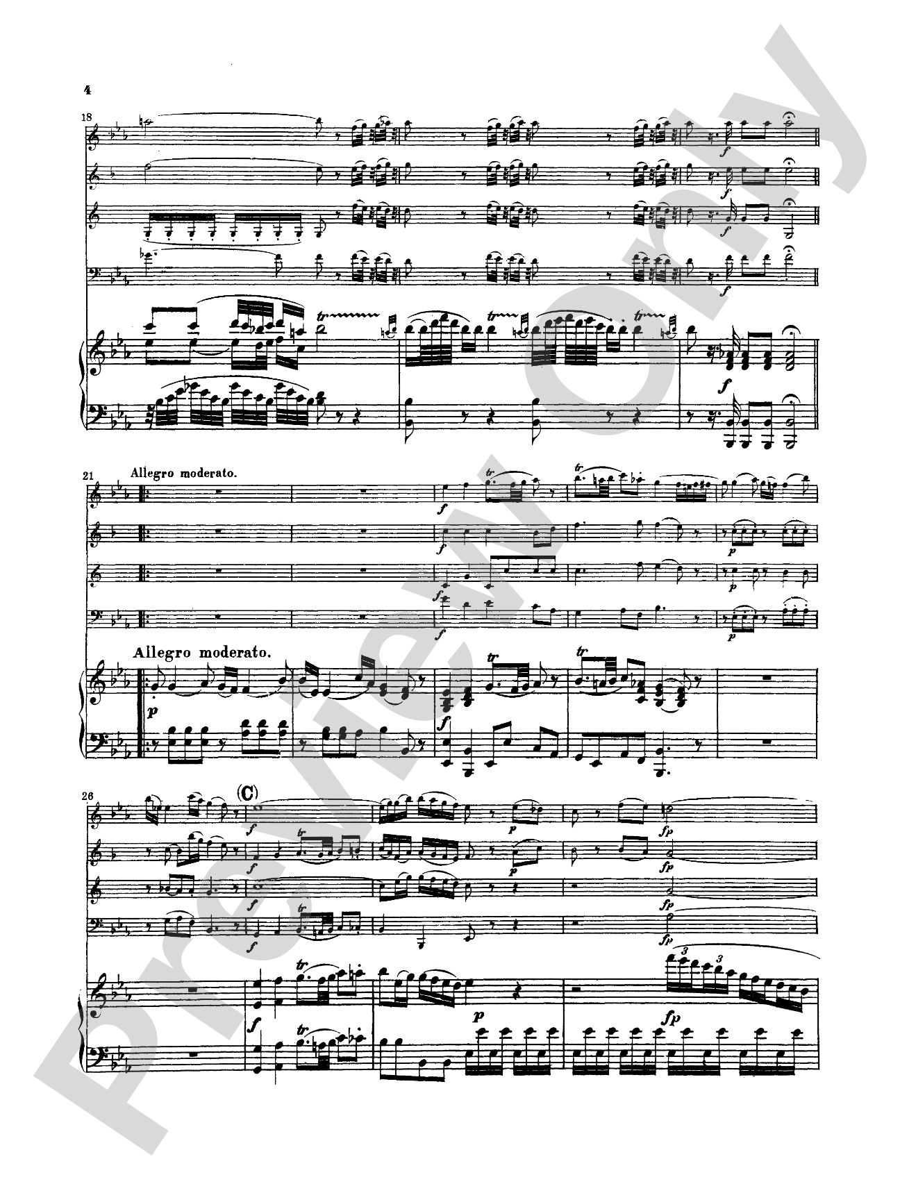 Mozart: Quintet, in E flat Major (K. 454): Chamber Quintet Book