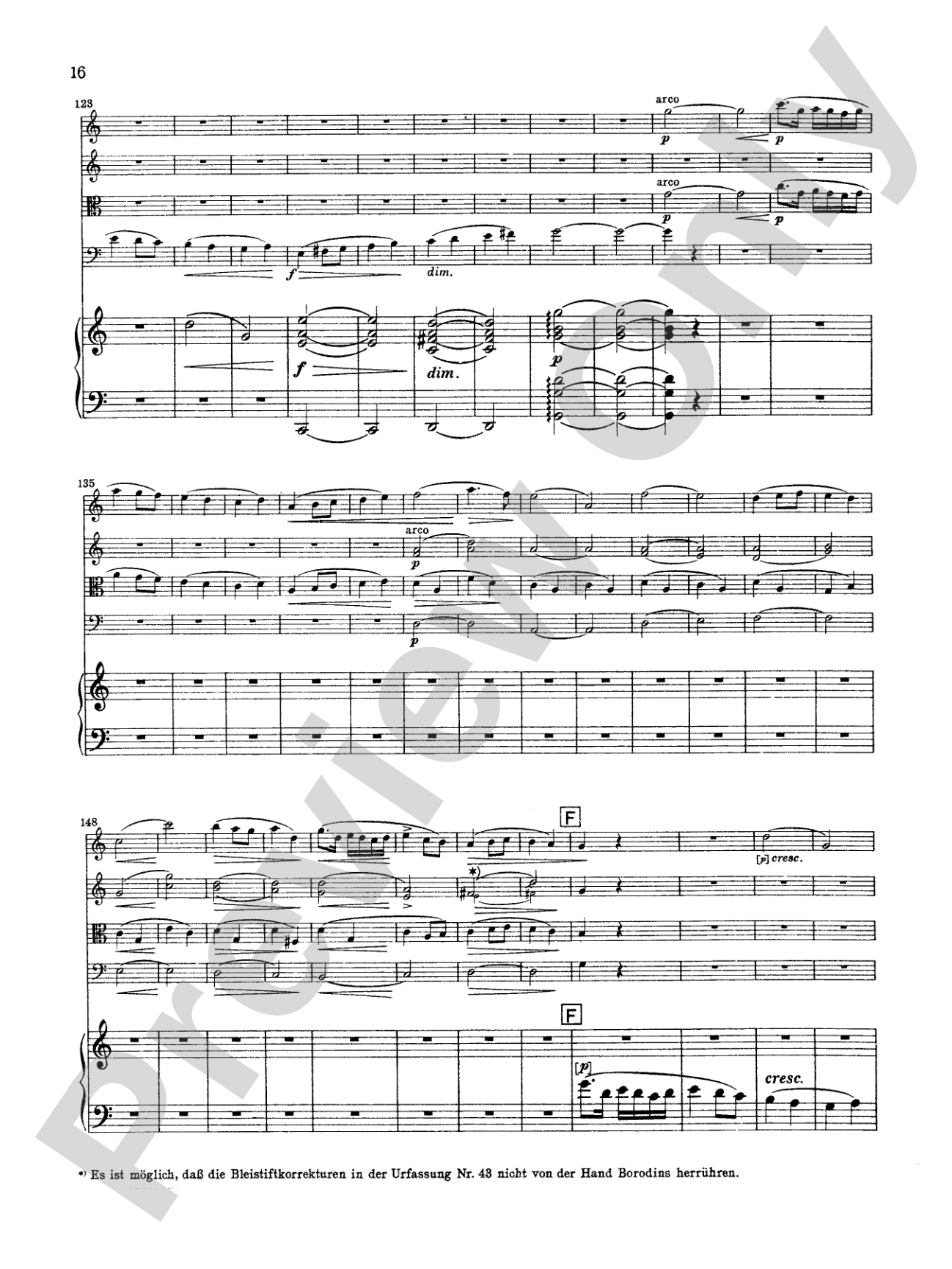 Borodin: Quintet in C Minor: String Quintet Book