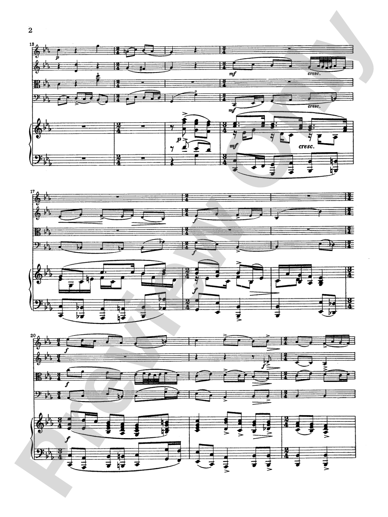 Borodin: Quintet in C Minor: String Quintet Book