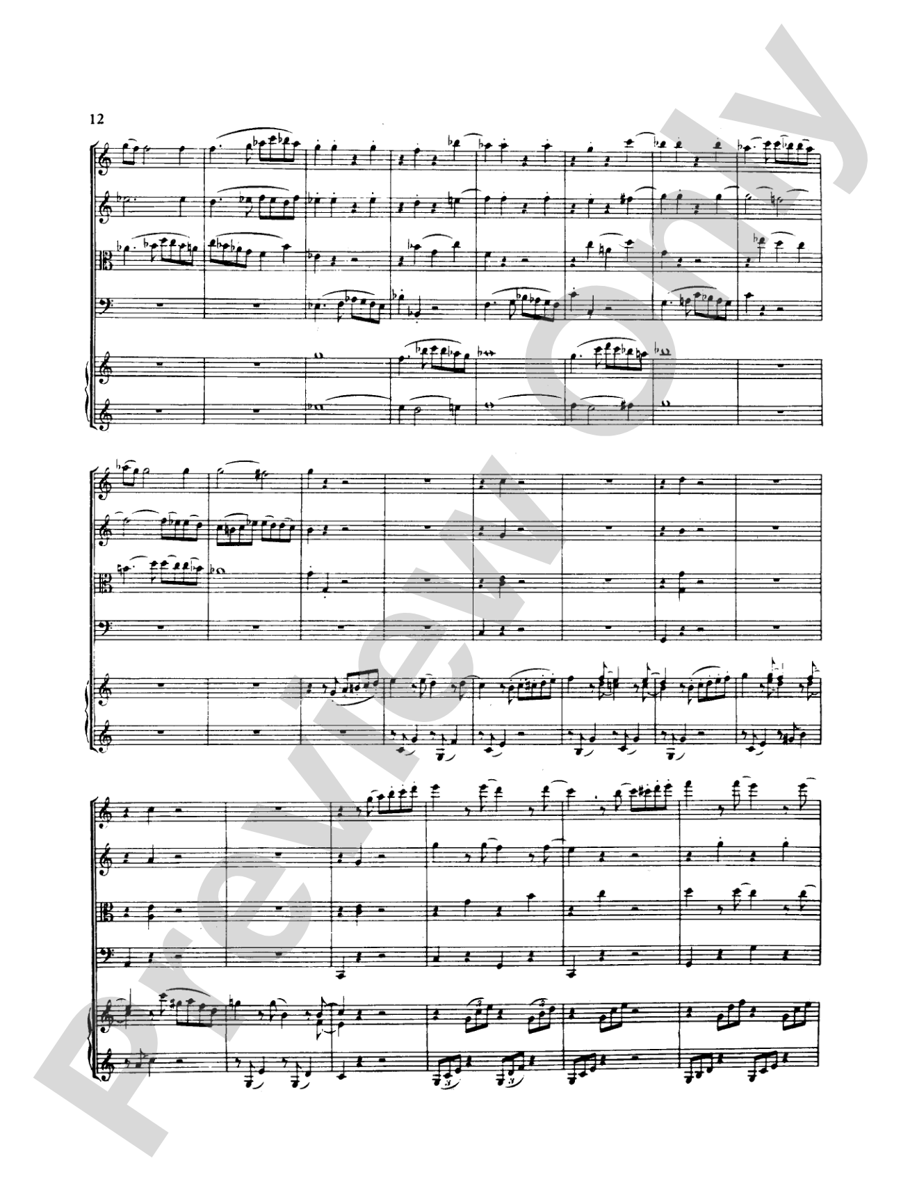 Mozart: Adagio and Rondo, in C Minor (K. 617): Chamber Quintet Score & Parts