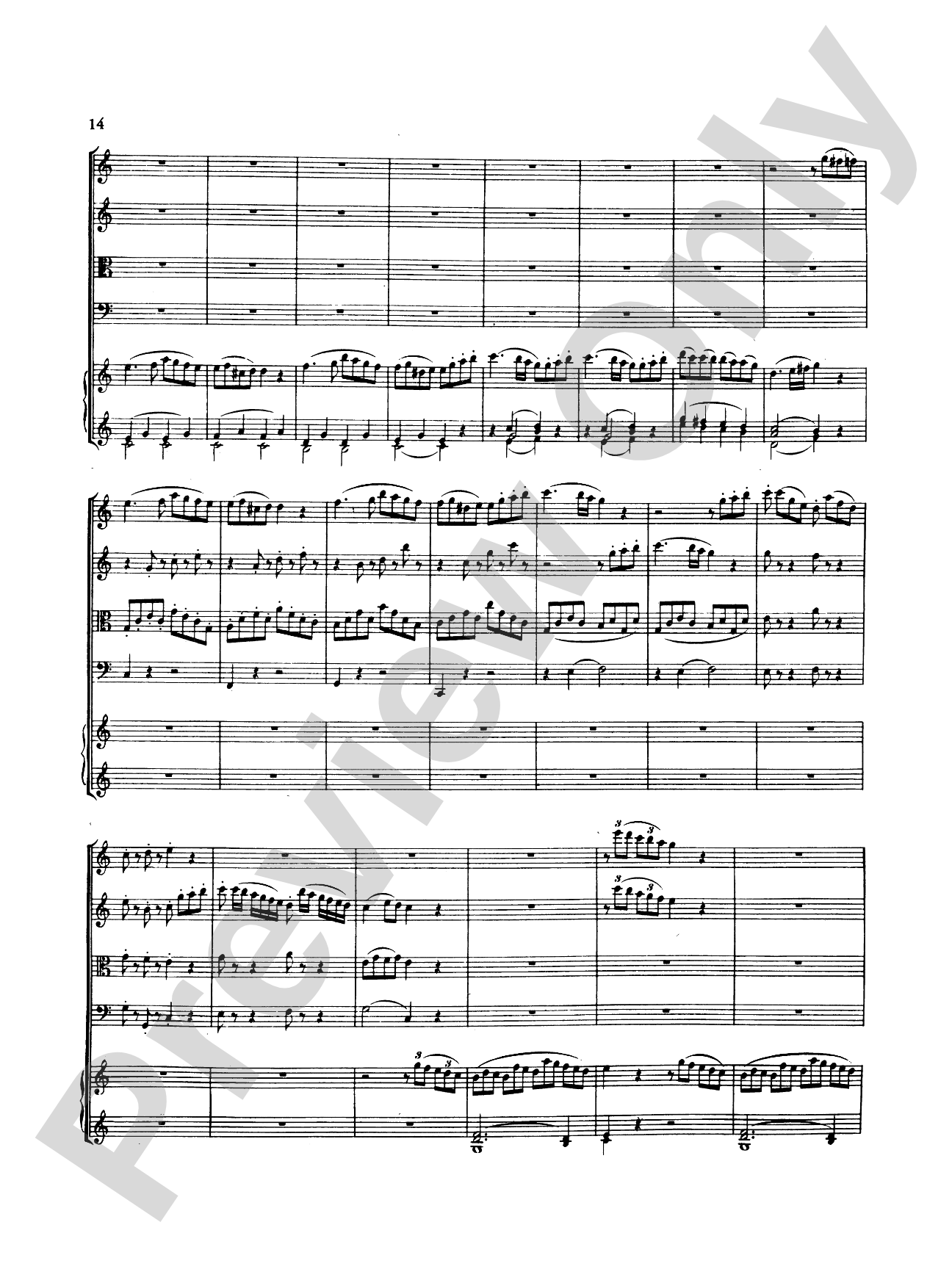 Mozart: Adagio and Rondo, in C Minor (K. 617): Chamber Quintet Score & Parts