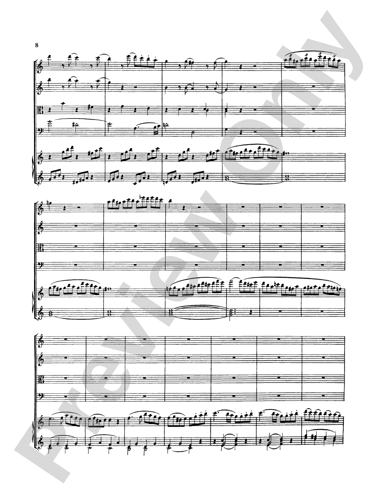 Mozart: Adagio and Rondo, in C Minor (K. 617): Chamber Quintet Score & Parts