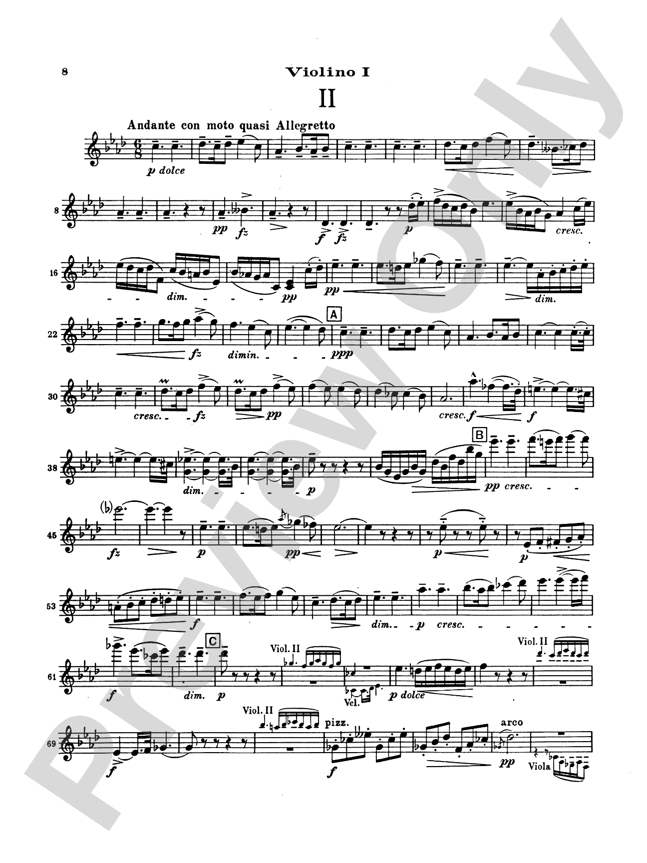 Dvorák: Quartet in F Minor, Op. 9: String Quartet Book