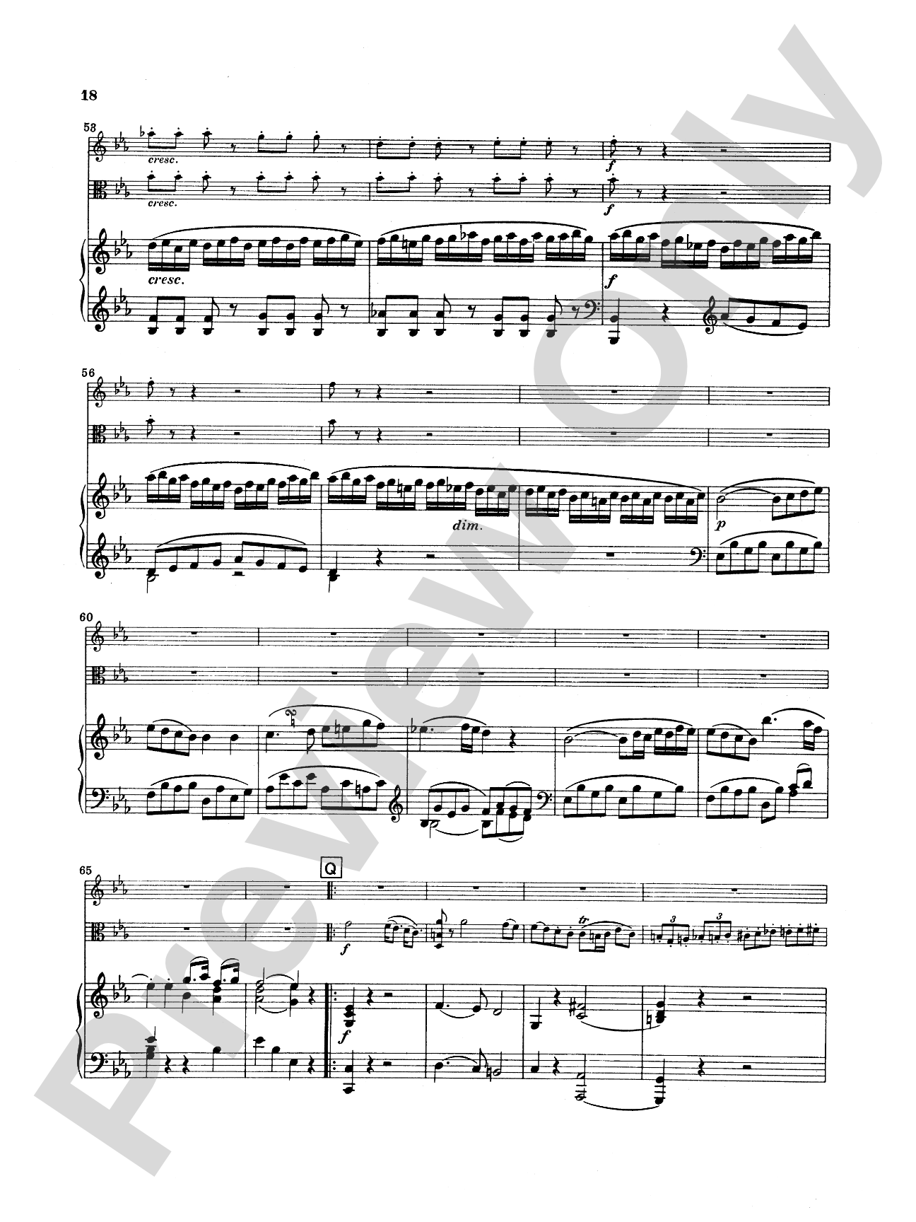 Mozart: Trio in E flat Major, "Kegelstatt Trio" (K. 498): Chamber Trio Score & Parts