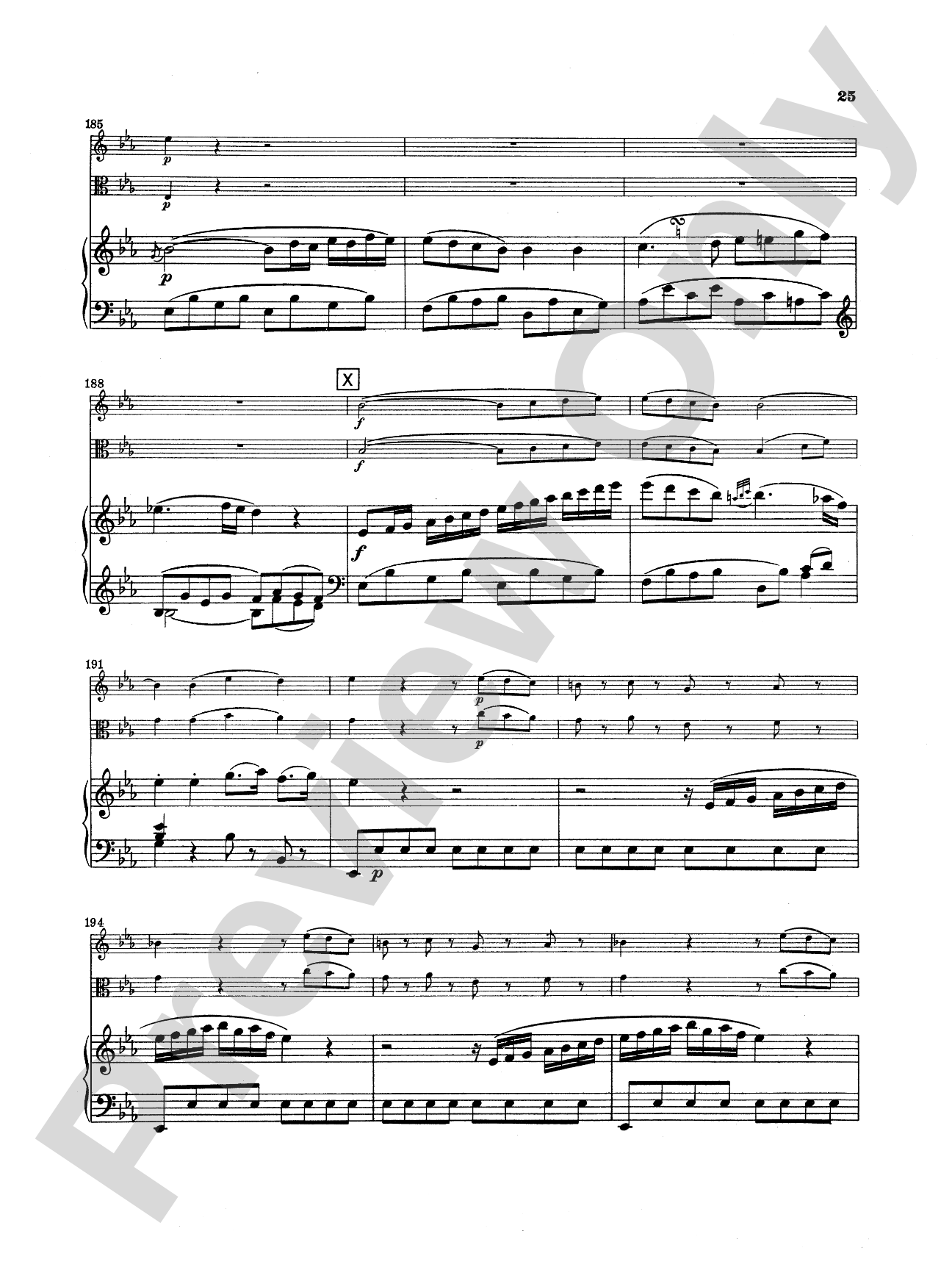 Mozart: Trio in E flat Major, "Kegelstatt Trio" (K. 498): Chamber Trio Score & Parts