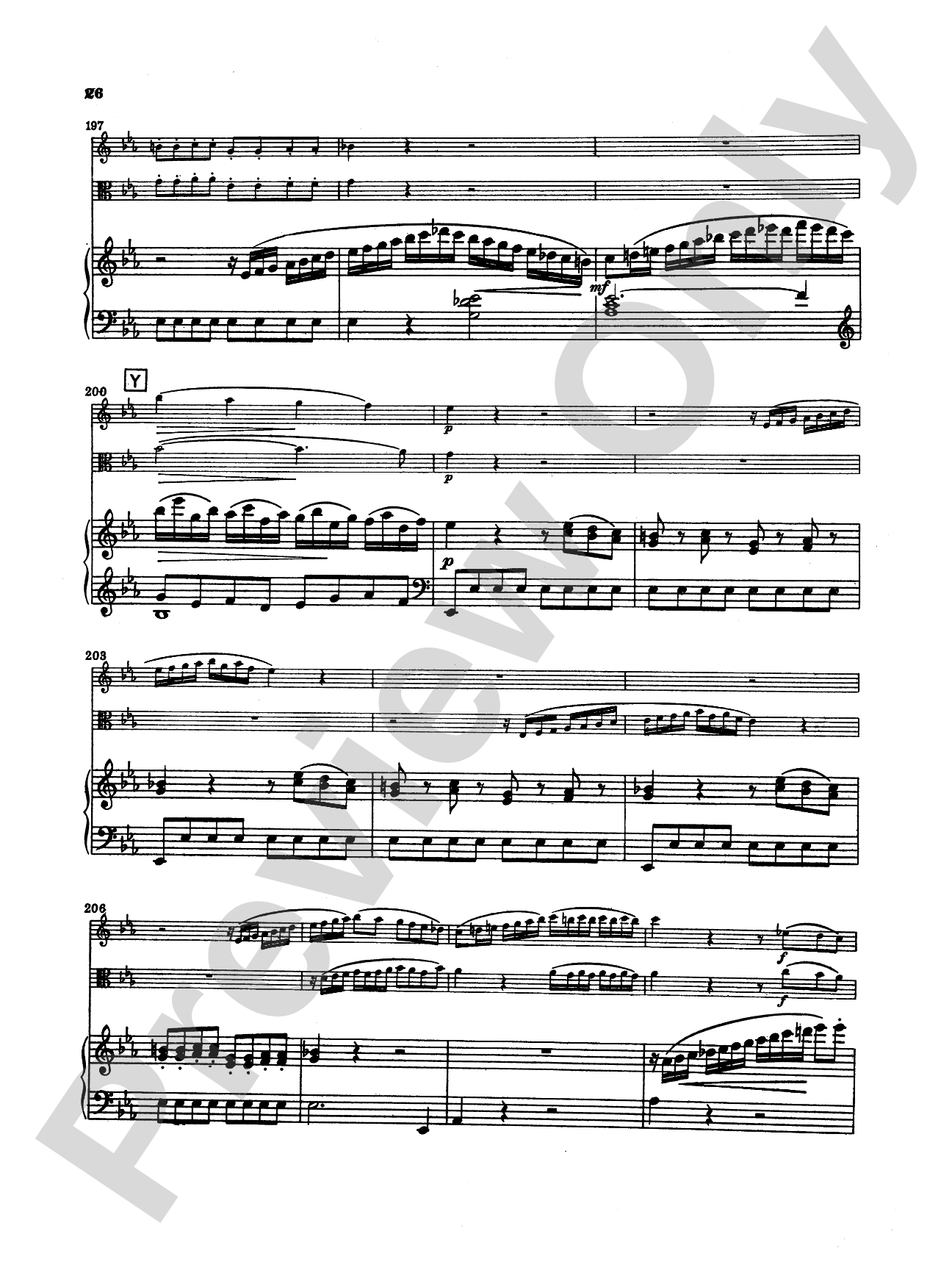 Mozart: Trio in E flat Major, "Kegelstatt Trio" (K. 498): Chamber Trio Score & Parts