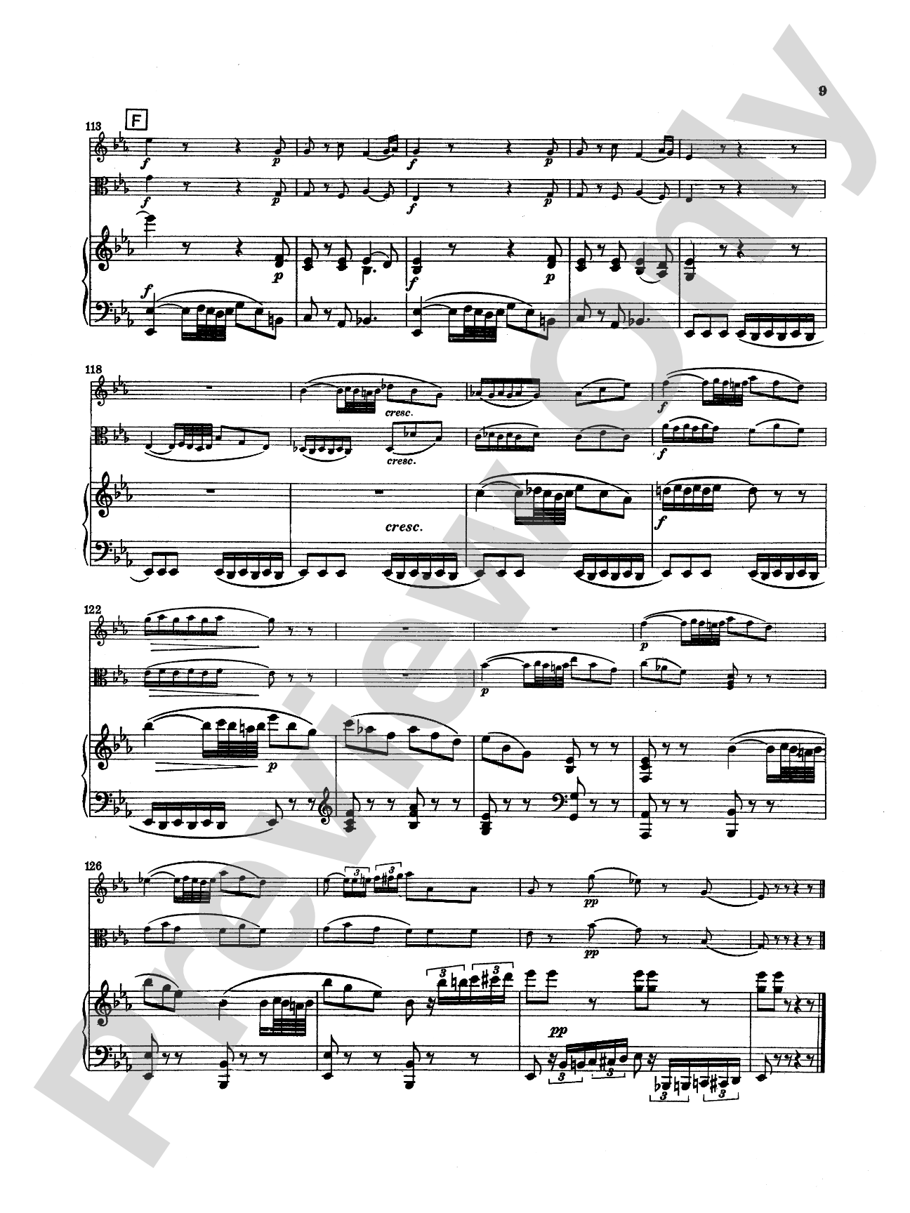 Mozart: Trio in E flat Major, "Kegelstatt Trio" (K. 498): Chamber Trio Score & Parts