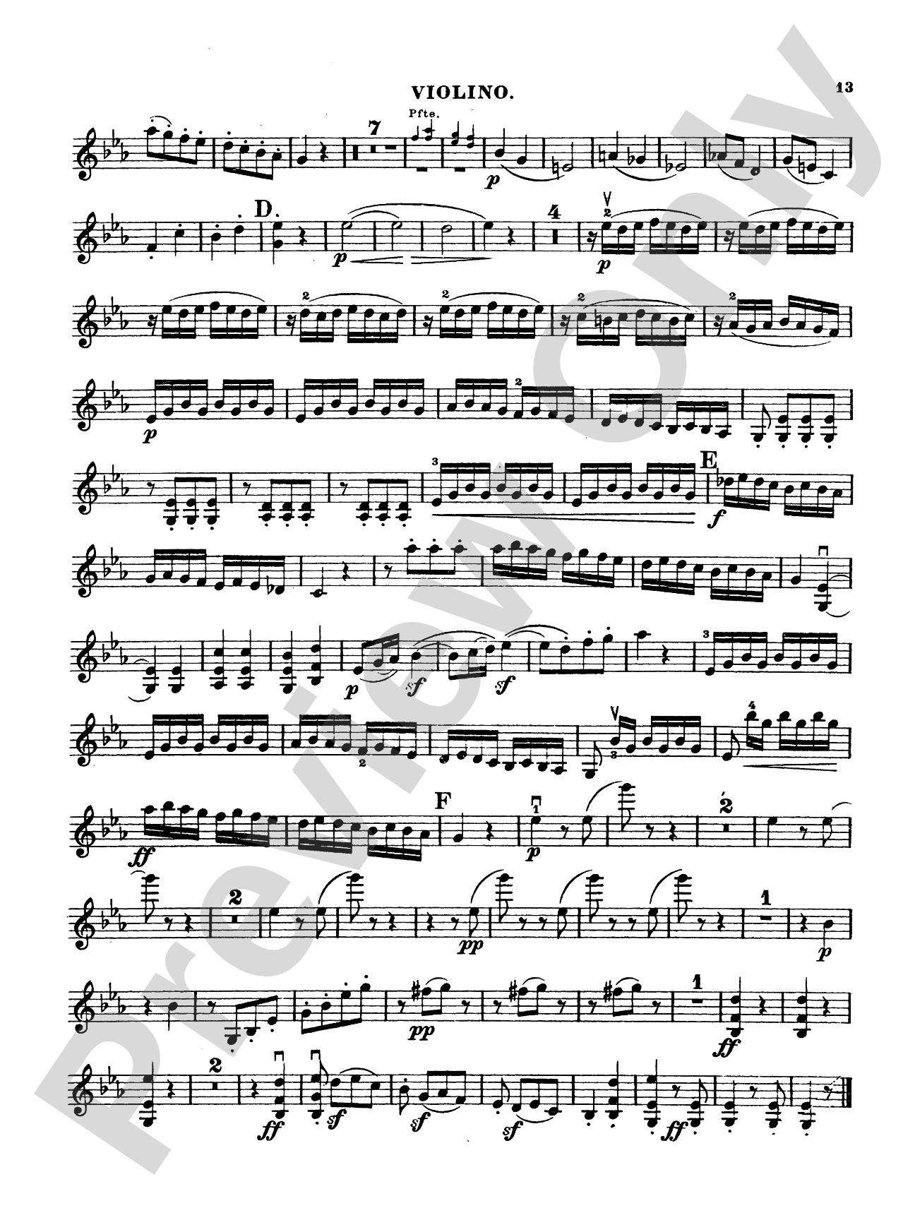 Beethoven: Trio No. 1, Op. 1, No. 1, in E flat Major (for piano, violin, and cello): Chamber Trio Book