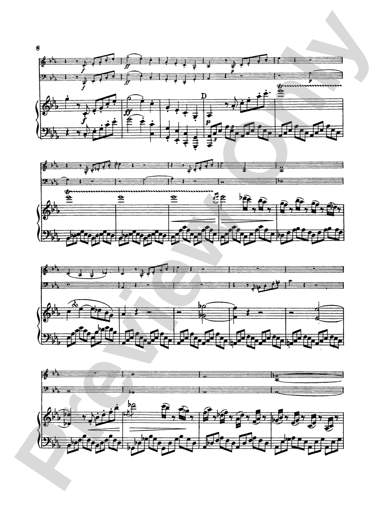 Beethoven: Trio No. 1, Op. 1, No. 1, in E flat Major (for piano, violin, and cello)