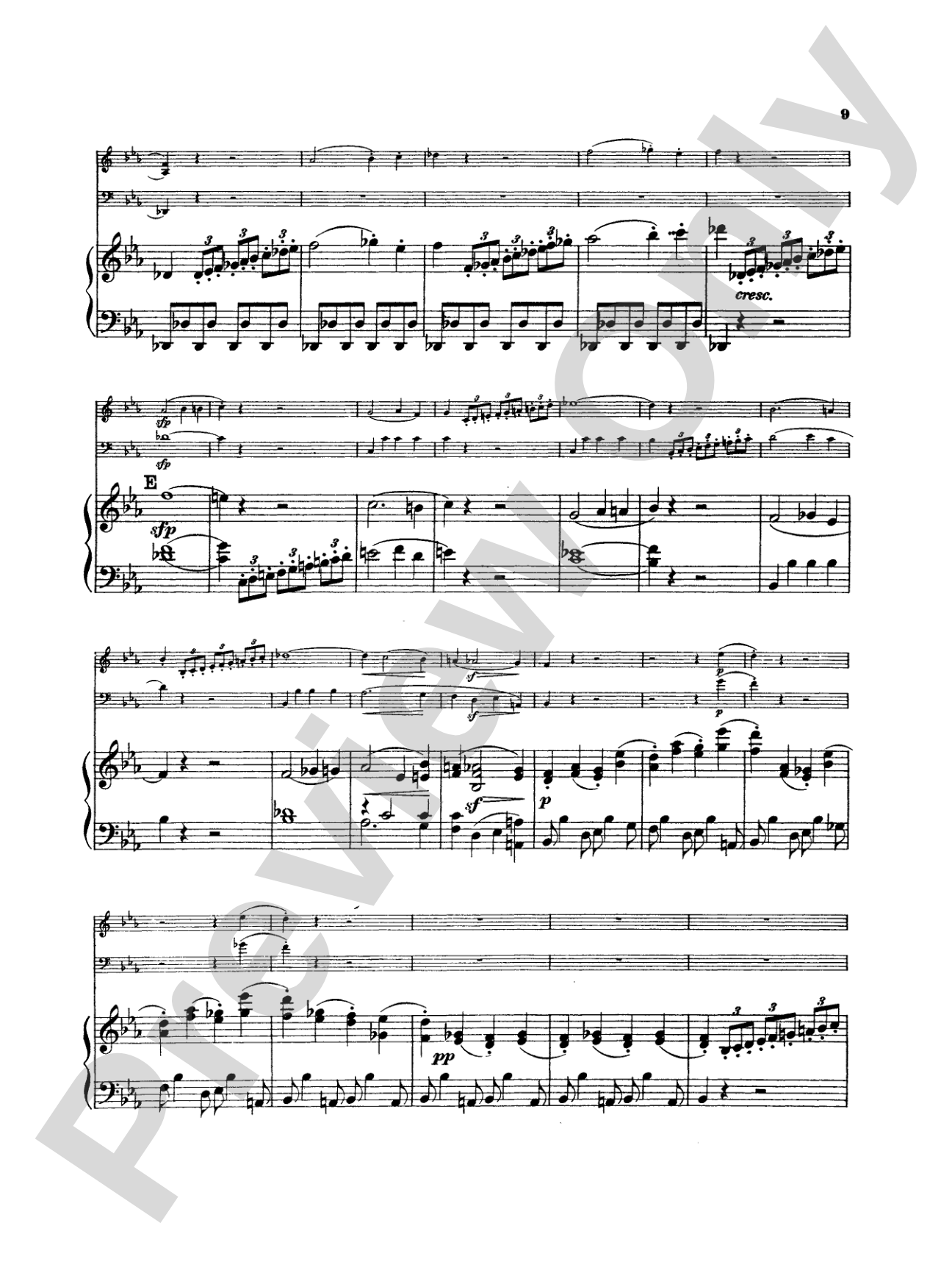 Beethoven: Trio No. 1, Op. 1, No. 1, in E flat Major (for piano, violin, and cello)