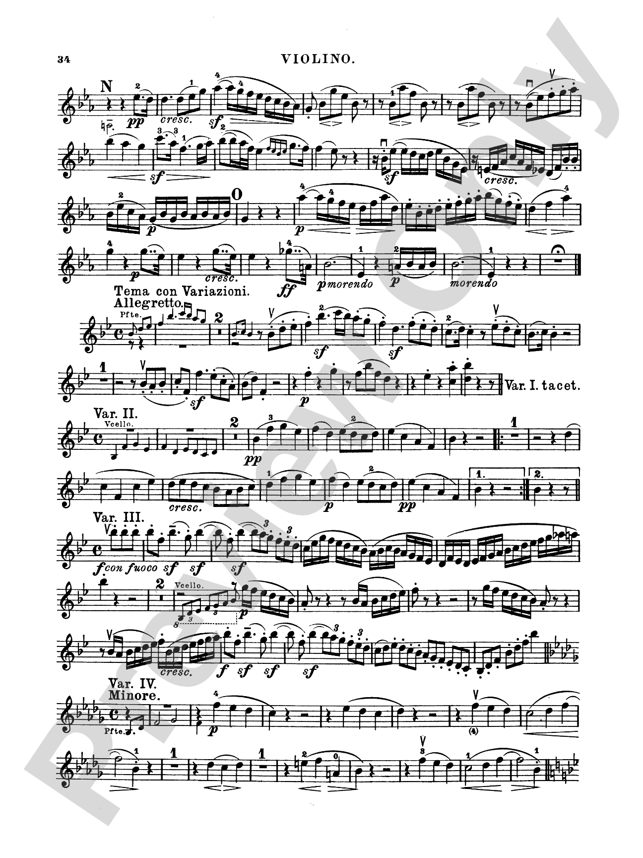 Beethoven: Trio No. 4, Op. 11, in B flat Major (for piano, violin, and cello)