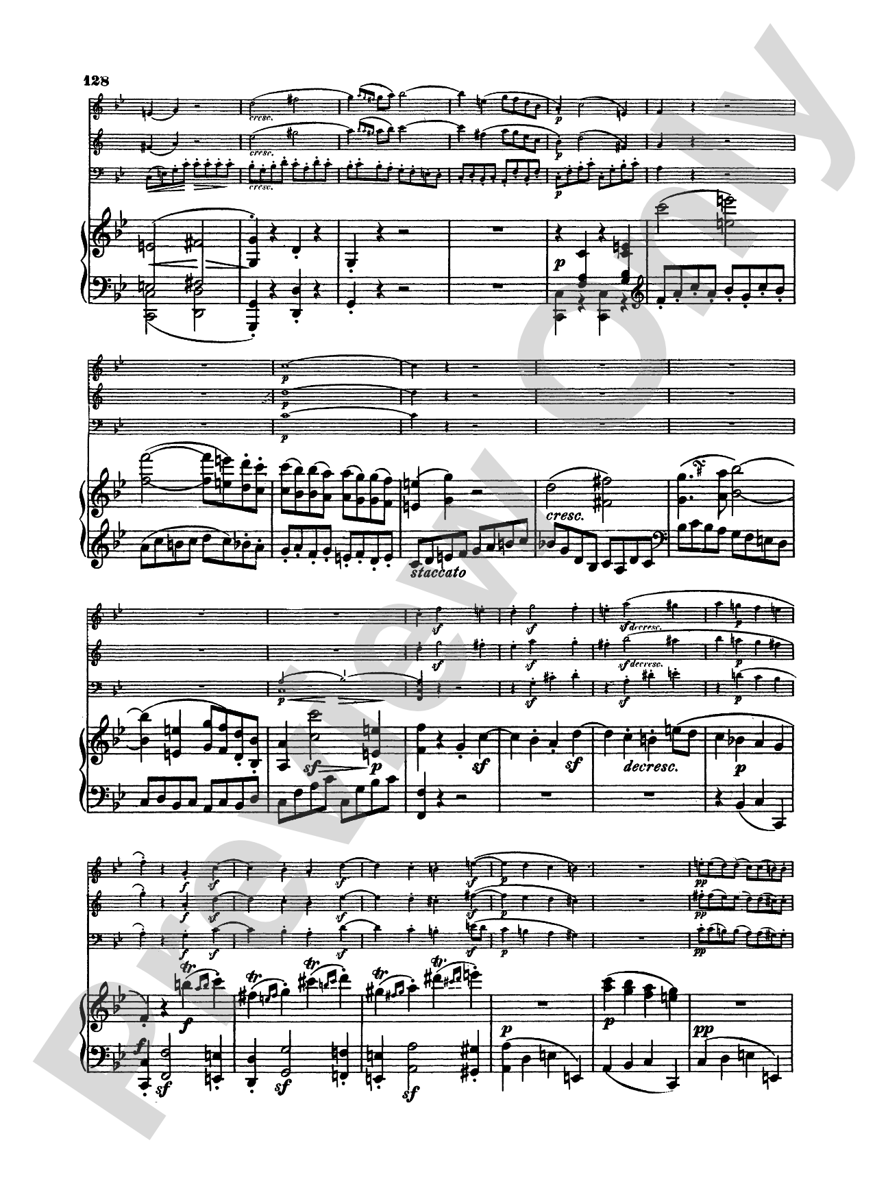 Beethoven: Trio No. 4, Op. 11, in B flat Major (for piano, violin, and cello)