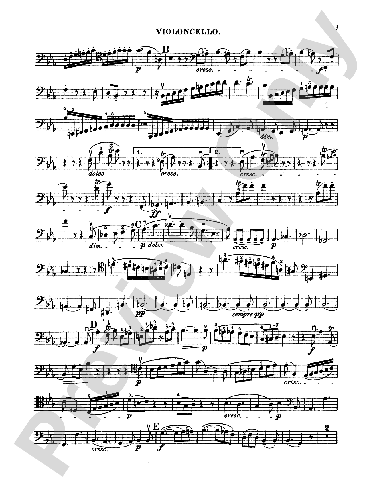 Beethoven: Trio No. 6, in E flat Major, Op. 70, No. 2 (for piano, violin, and cello)