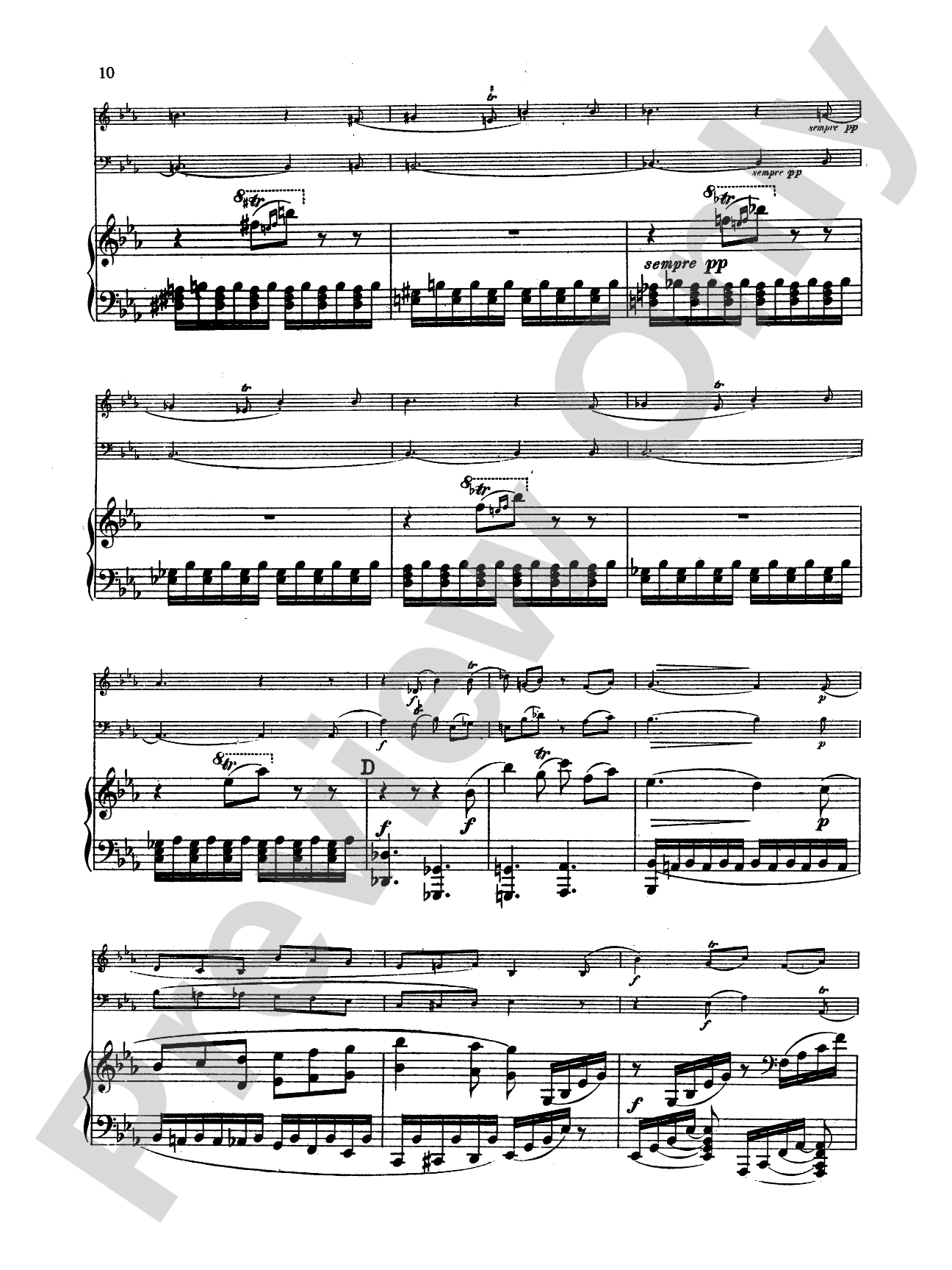 Beethoven: Trio No. 6, in E flat Major, Op. 70, No. 2 (for piano, violin, and cello)