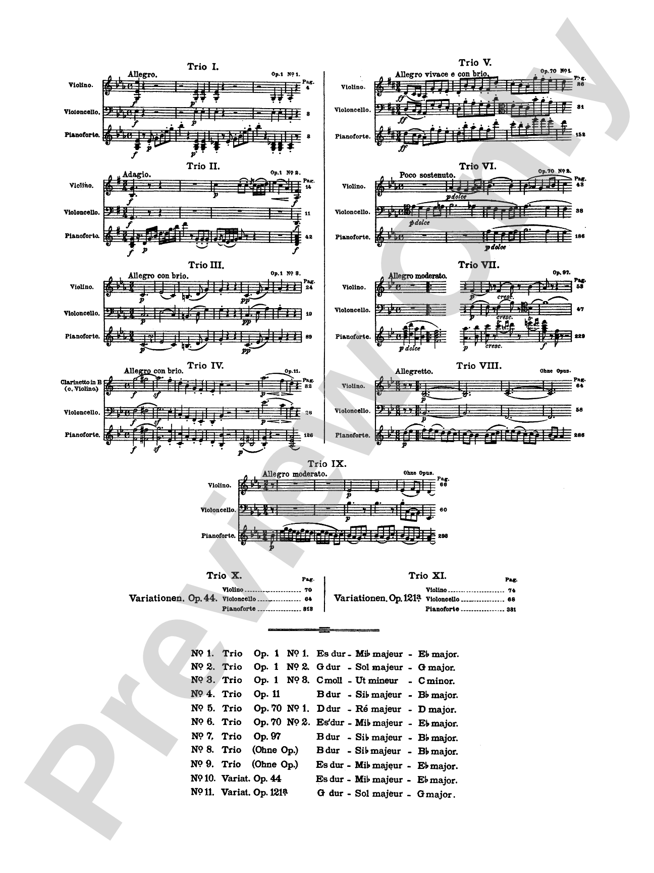 Beethoven: Trio No. 6, in E flat Major, Op. 70, No. 2 (for piano, violin, and cello)
