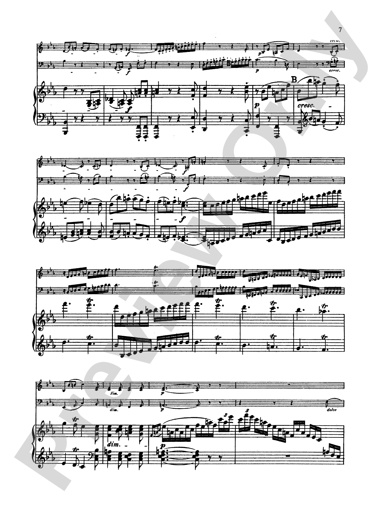 Beethoven: Trio No. 6, in E flat Major, Op. 70, No. 2 (for piano, violin, and cello)