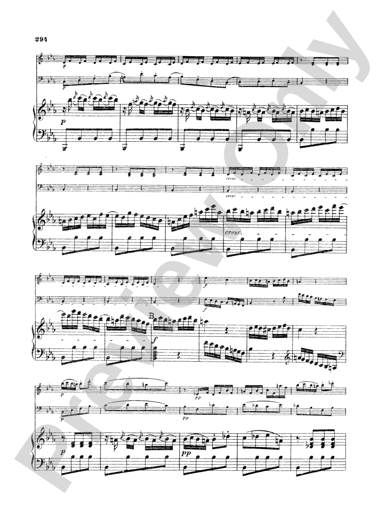 Beethoven: Trio No. 9, in E flat Major (for piano, violin, and cello)