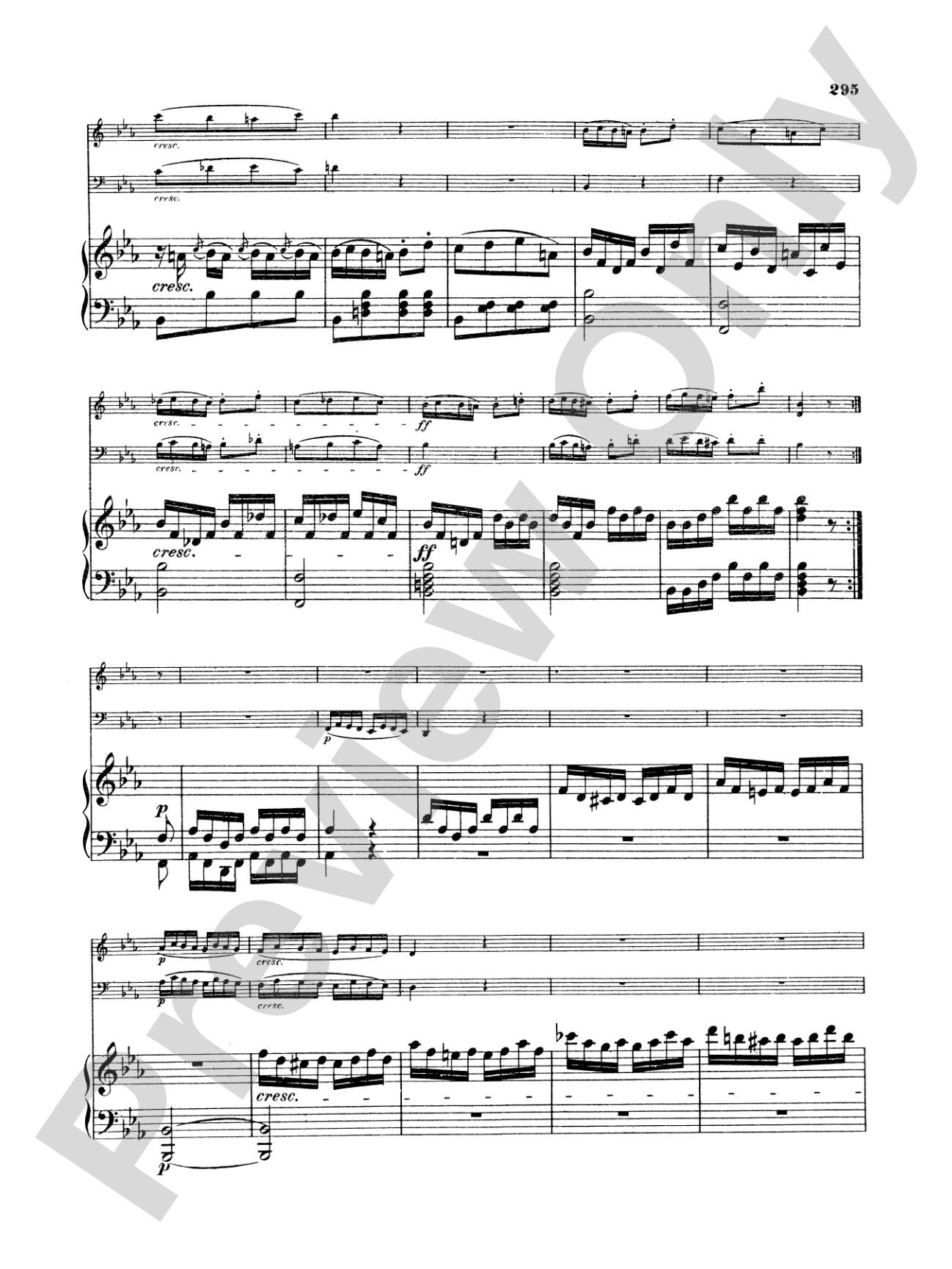 Beethoven: Trio No. 9, in E flat Major (for piano, violin, and cello)