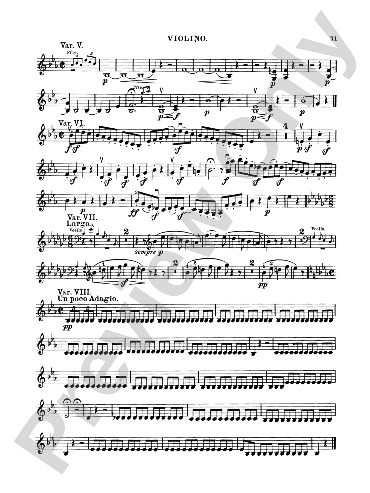 Beethoven: Trio No. 10, in E flat Major, 14 Variations (for piano, violin, and cello): Chamber Trio