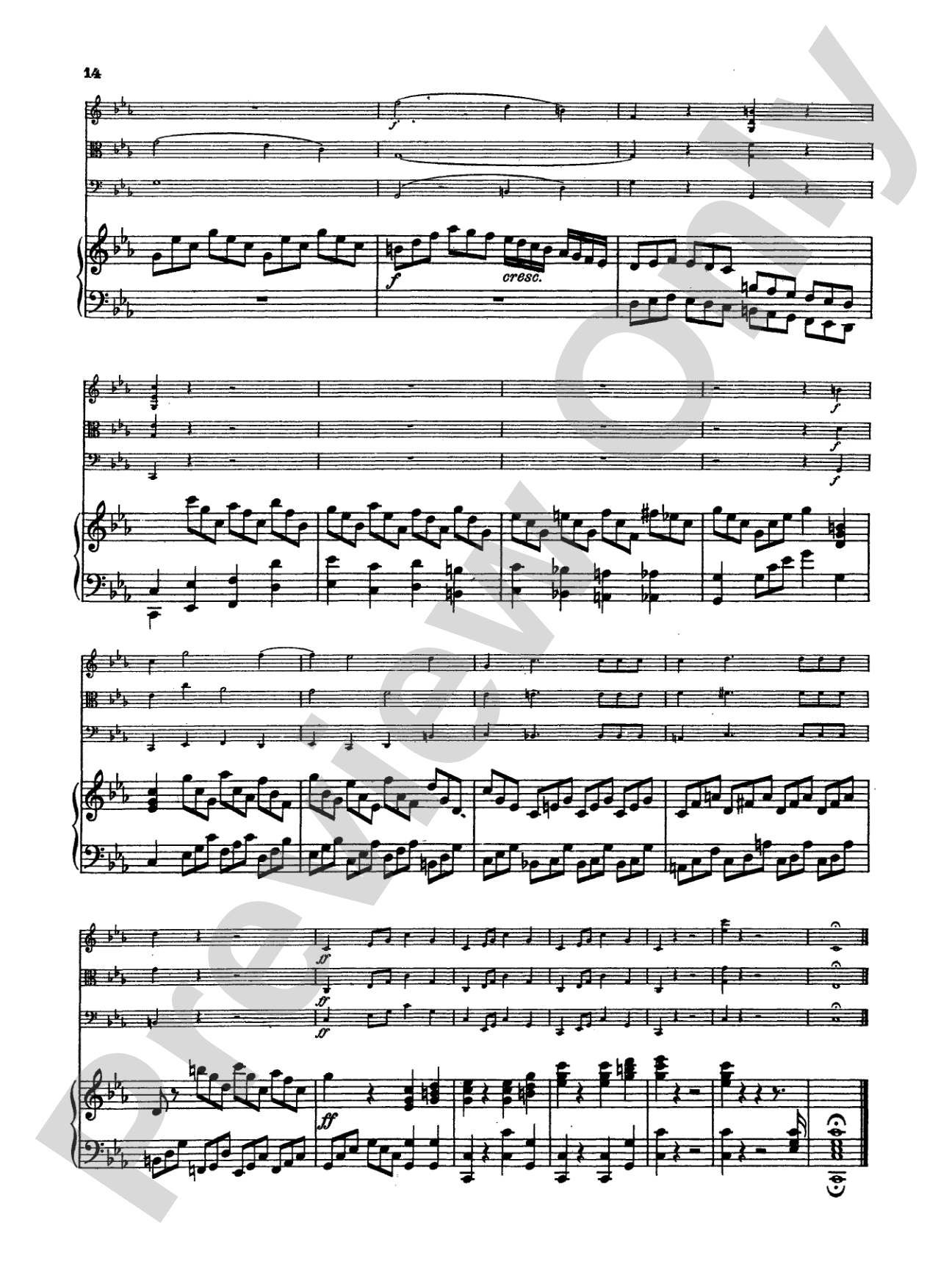 Mendelssohn: Piano Quartet No. 1 in C Minor, Op. 1: Chamber Quartet Book